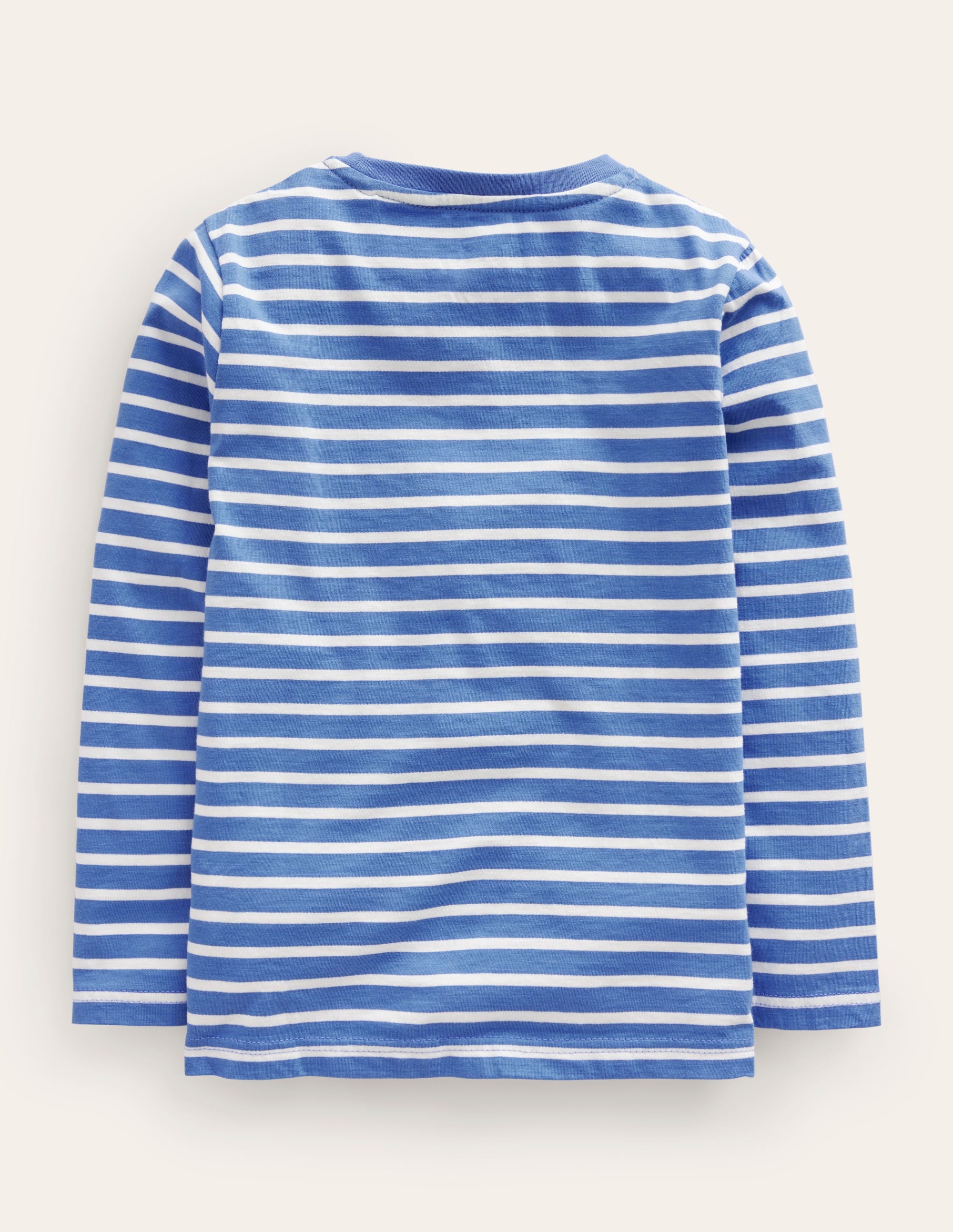 Lift-the-flap Truck T-Shirt-Elizabethan Blue/Ivory Stripe - Image 2