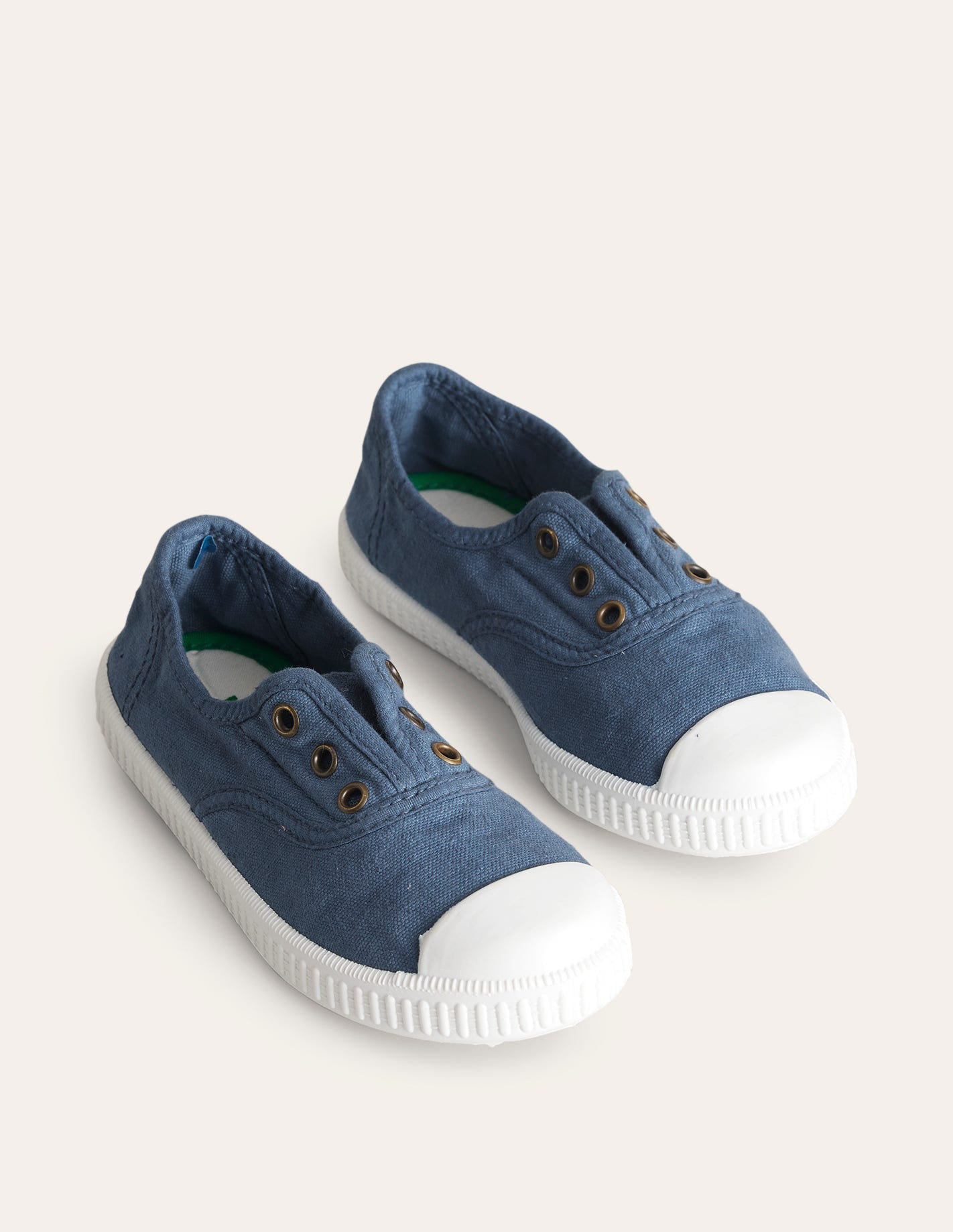 Laceless Canvas Pull-ons-College Navy - Image 2