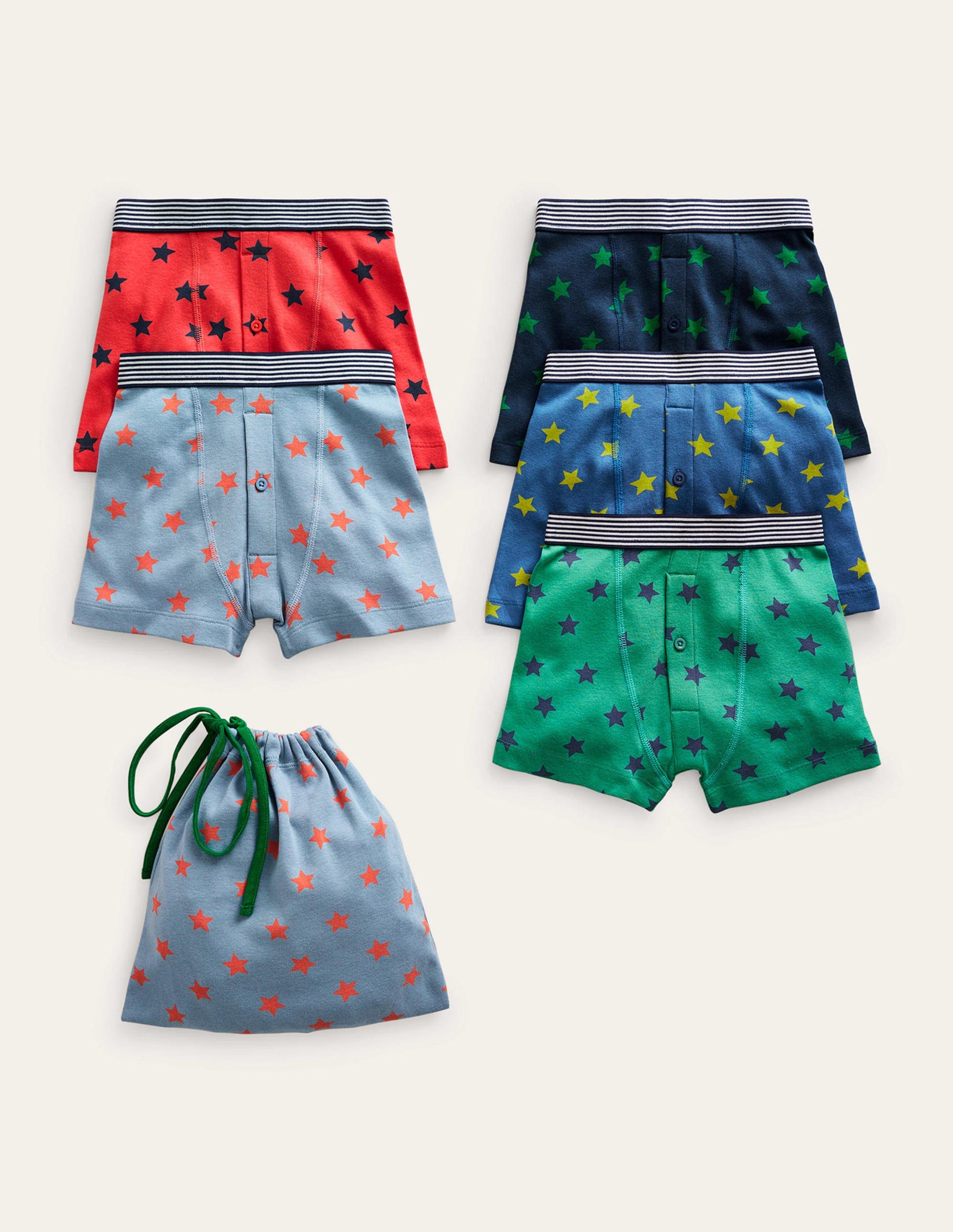 Boxers 5 Pack-Multi Stars-1