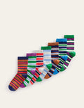 Socks 7 Pack-Royalty Multi Stripe
