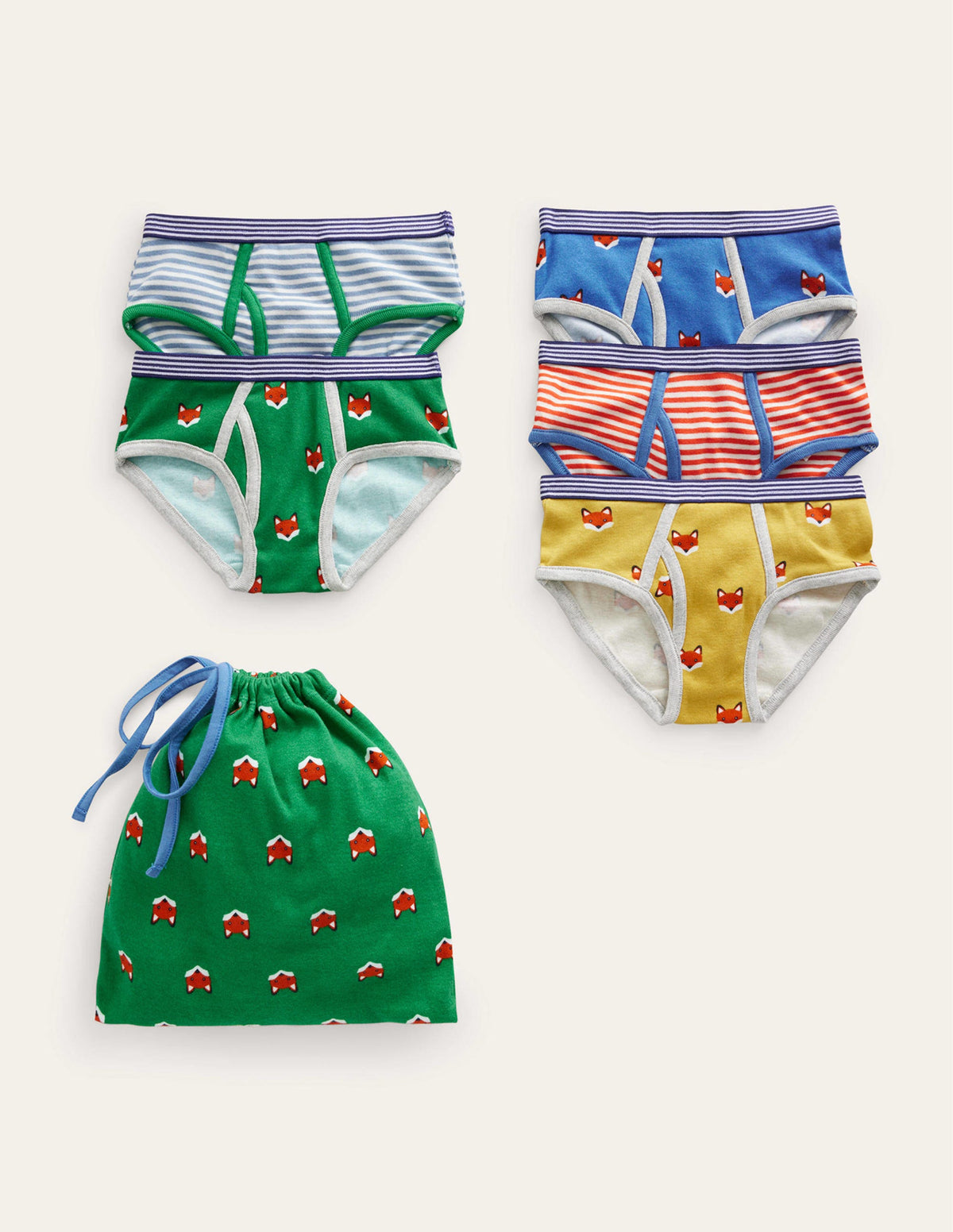 Underwear 5 Pack-Multi Foxes-1