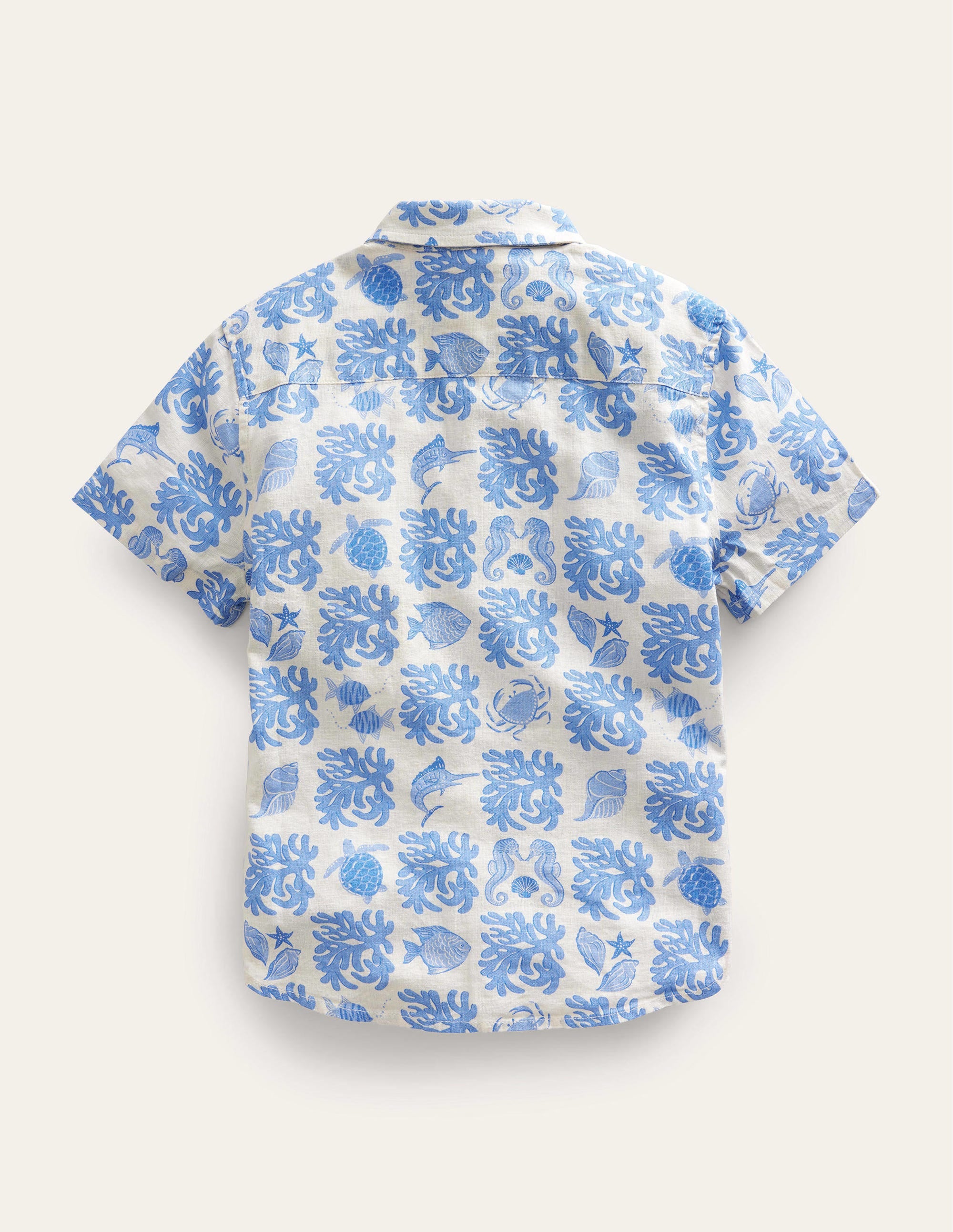 Cotton Linen Shirt-Provence Lagoon - Image 2
