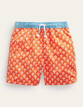 Swim Shorts-Fire Woodblock