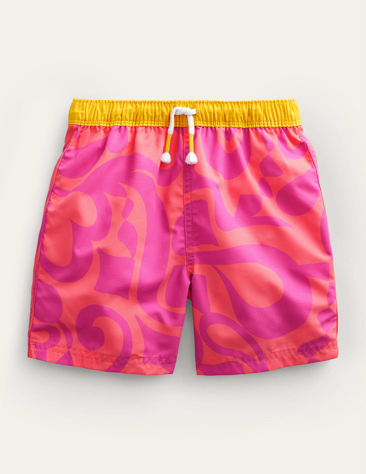 Swim Shorts-Peach Punch Summer Stencil - Image 1