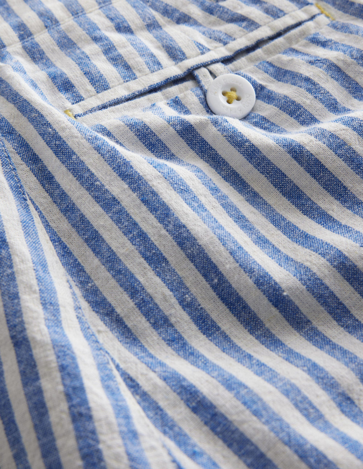 Patterned Chino Shorts-Blue Textured Stripe-3