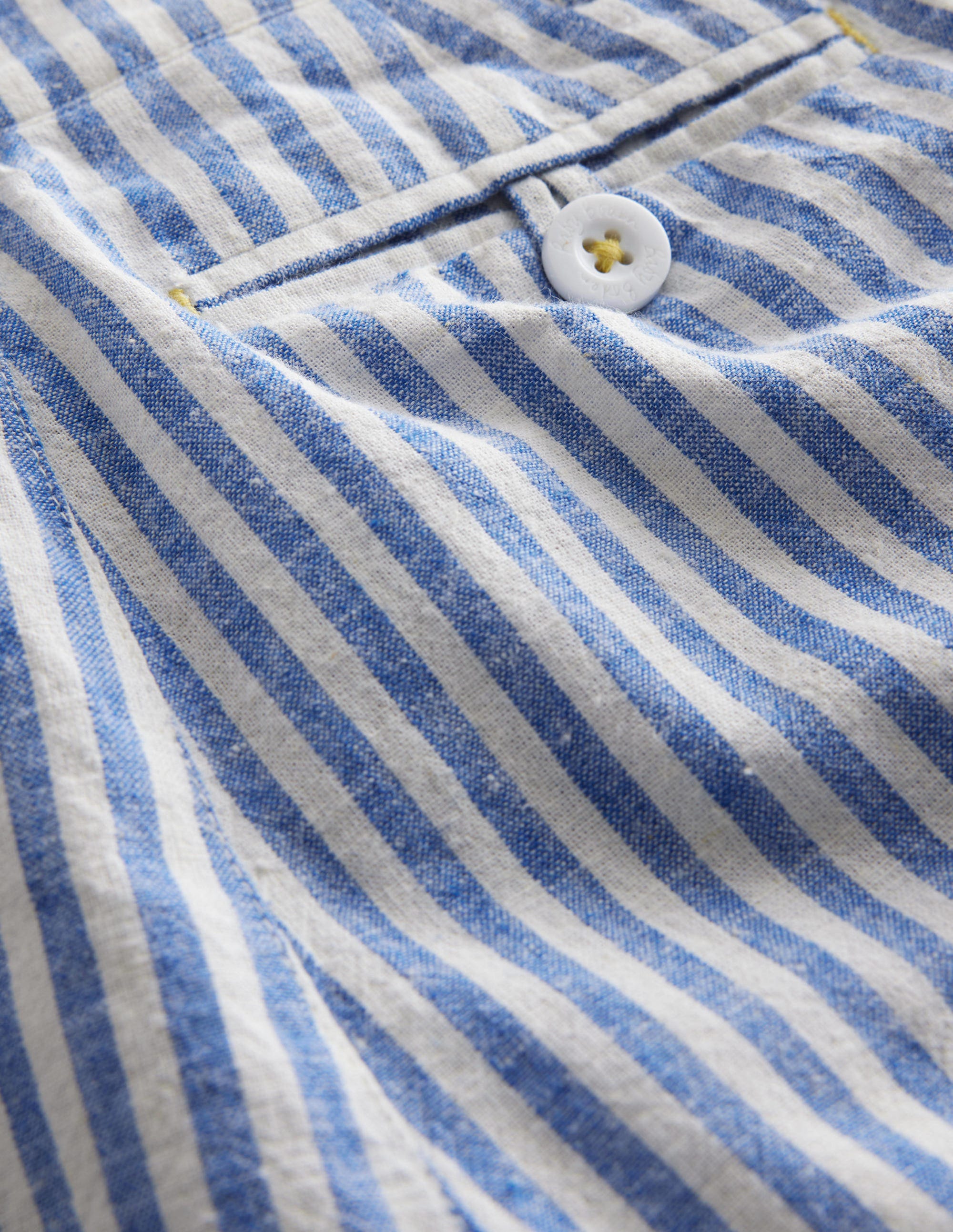 Patterned Chino Shorts-Blue Textured Stripe - Image 3