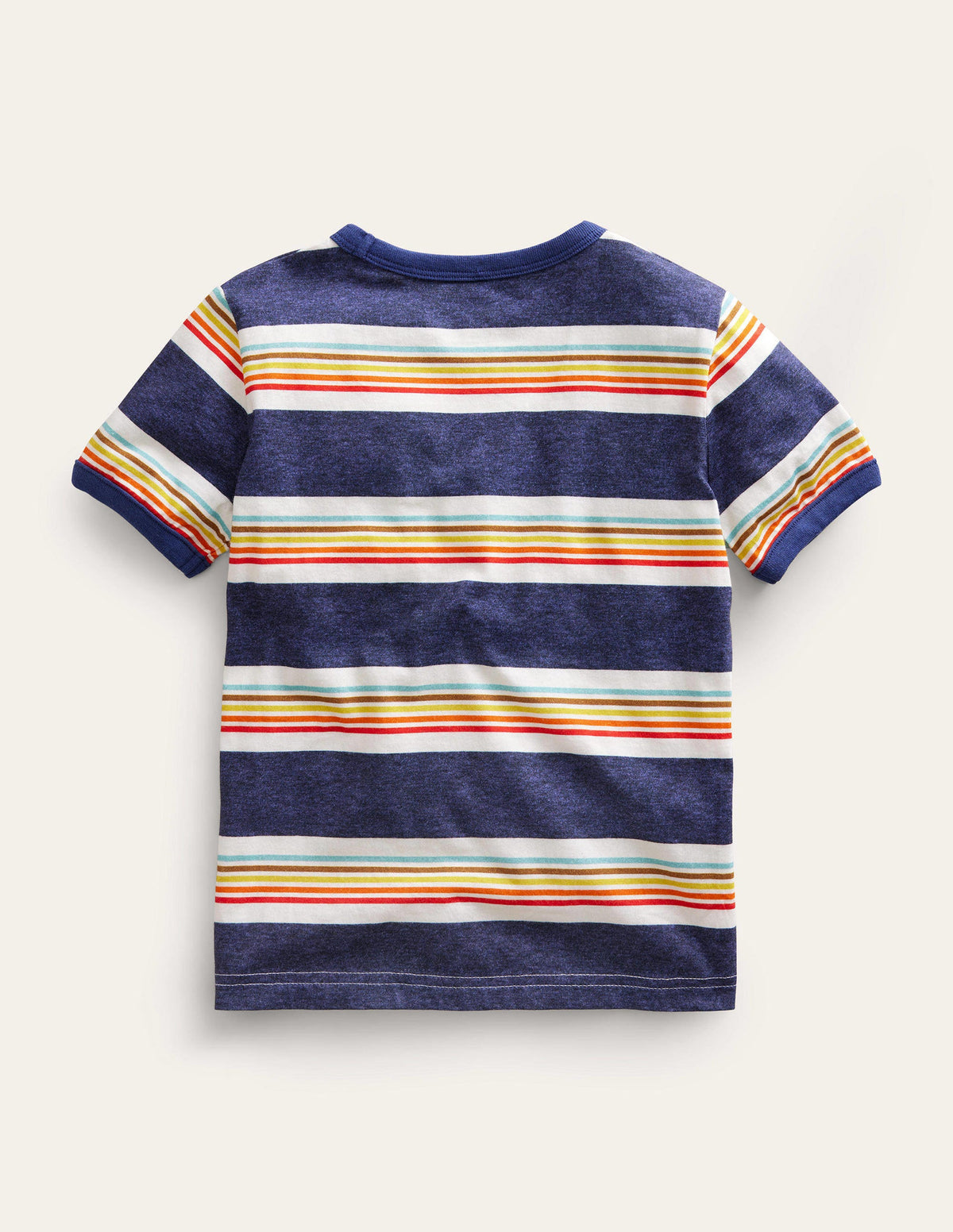 Retro Stripe Ringer T-shirt-Soft Starboard Blue/Multi-2