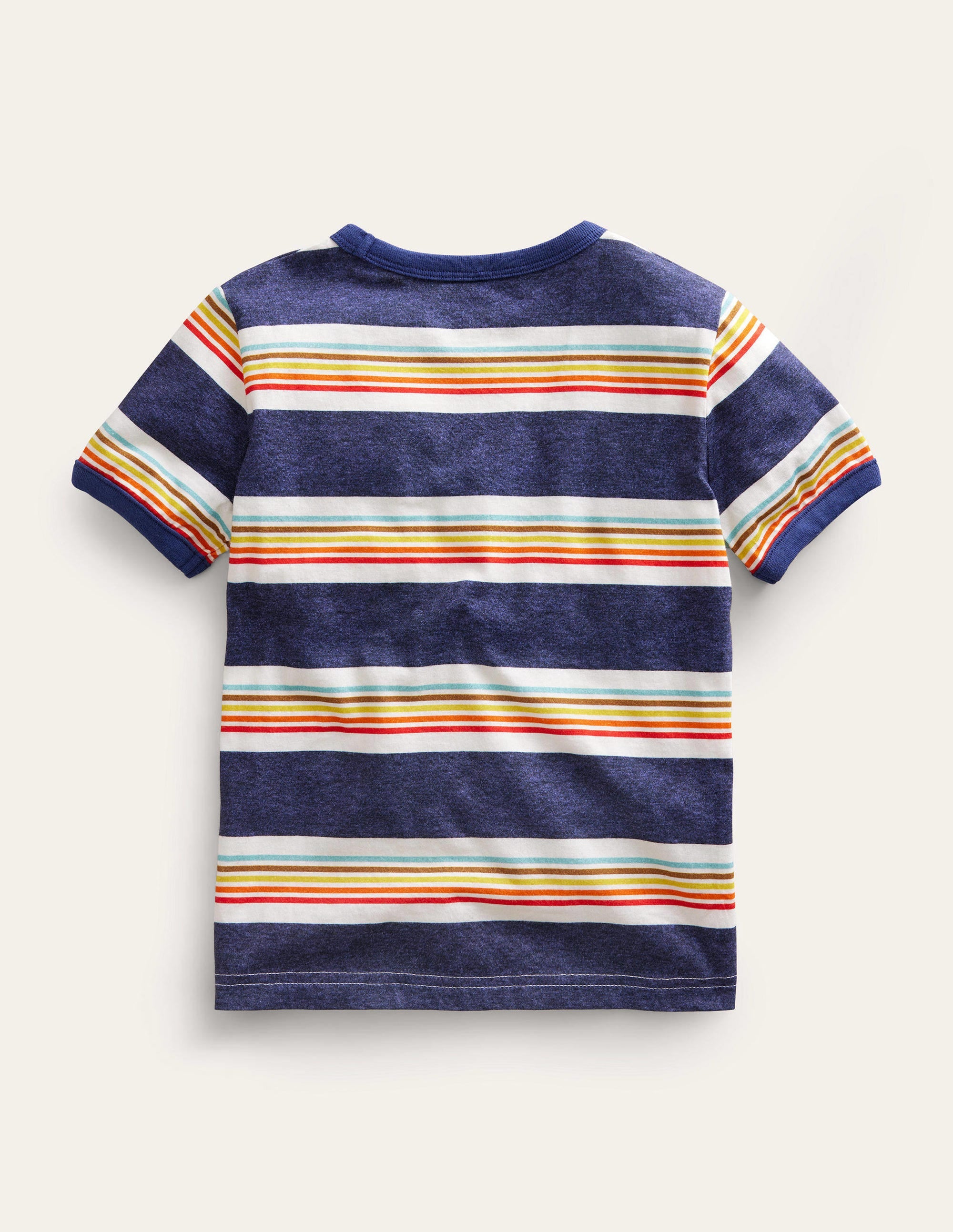 Retro Stripe Ringer T-shirt-Soft Starboard Blue/Multi - Image 2