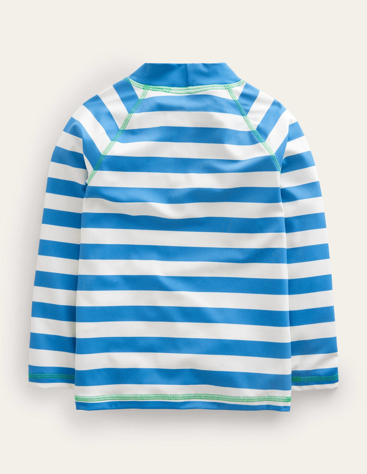 Graphic Rash Guard-Island Blue and Ivory Stripe - Image 2