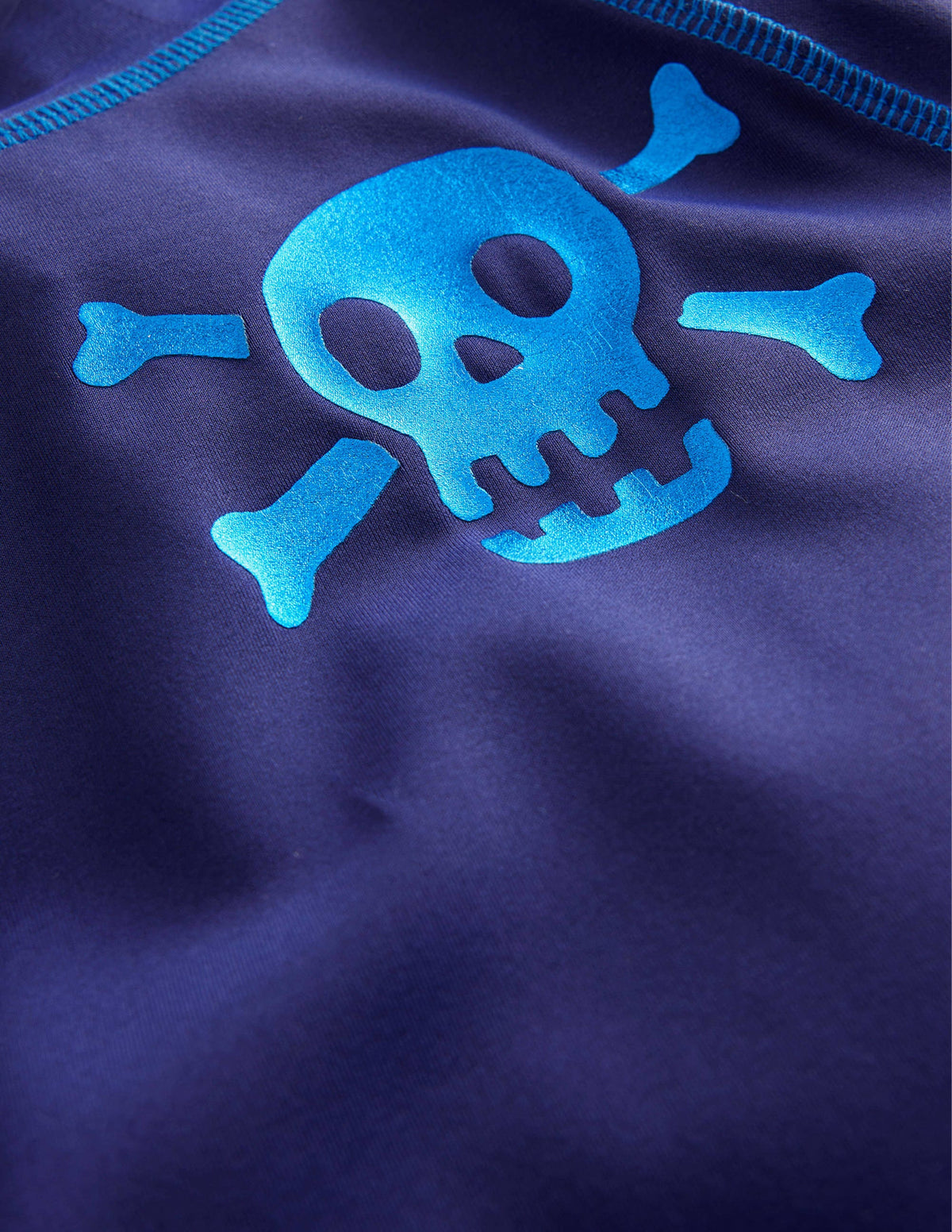 Graphic Rash Guard-Starboard Blue, Ivory Stripe - Image 3