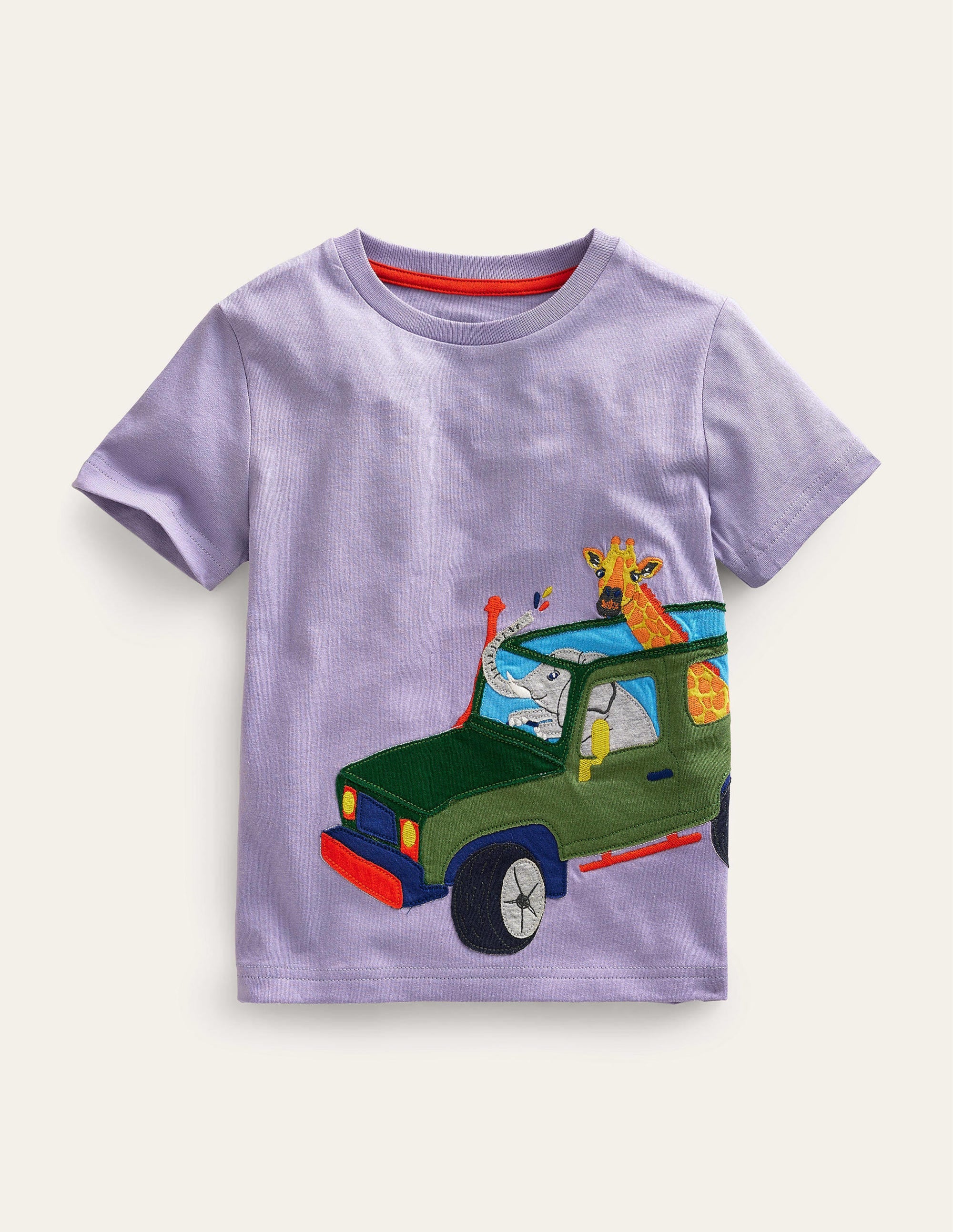 Travelling Animals T-shirt-Misty Lavender Jeep - Image 1
