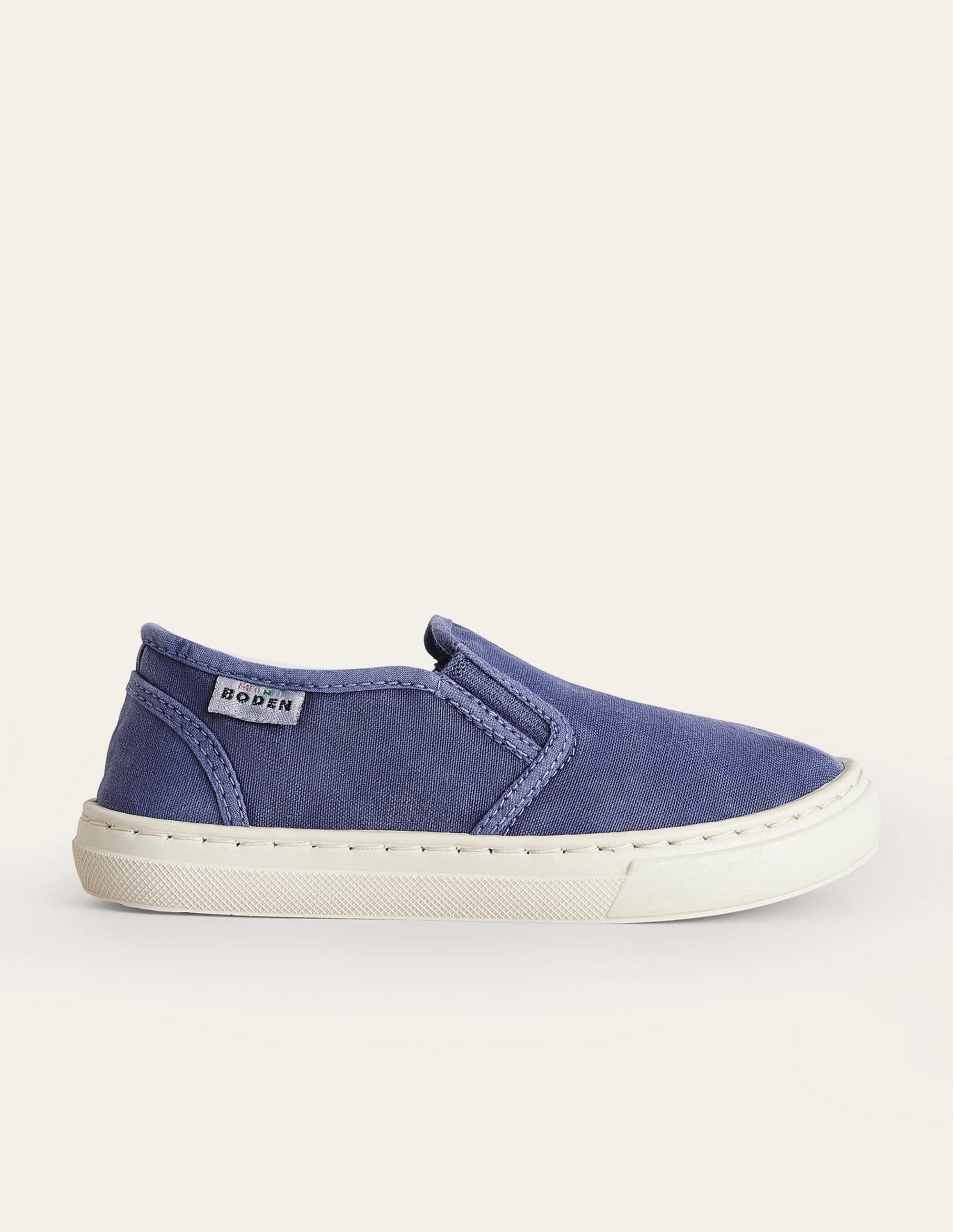 Boys Canvas Slip-ons-College Navy - Image 1
