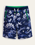 Adventure Shorts-Starboard Blue Dino Skeletons
