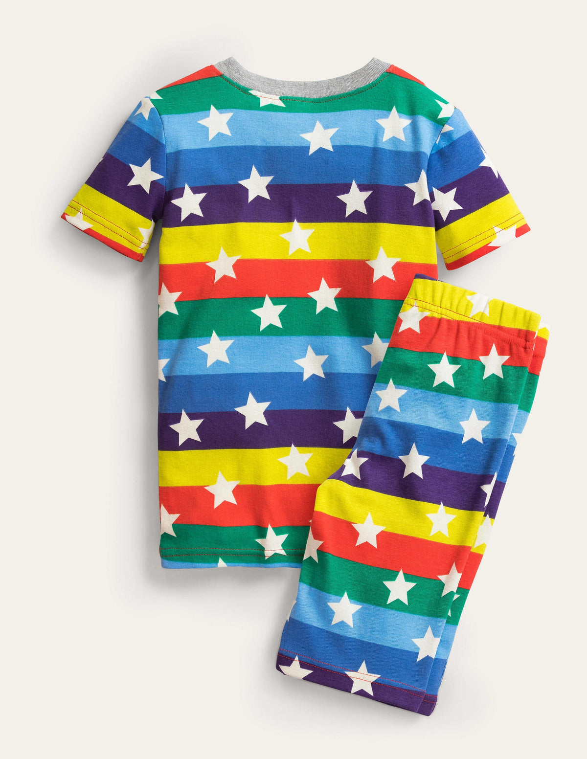 Snug Short John Glow Pyjamas-Rainbow Glow Stars - Image 2
