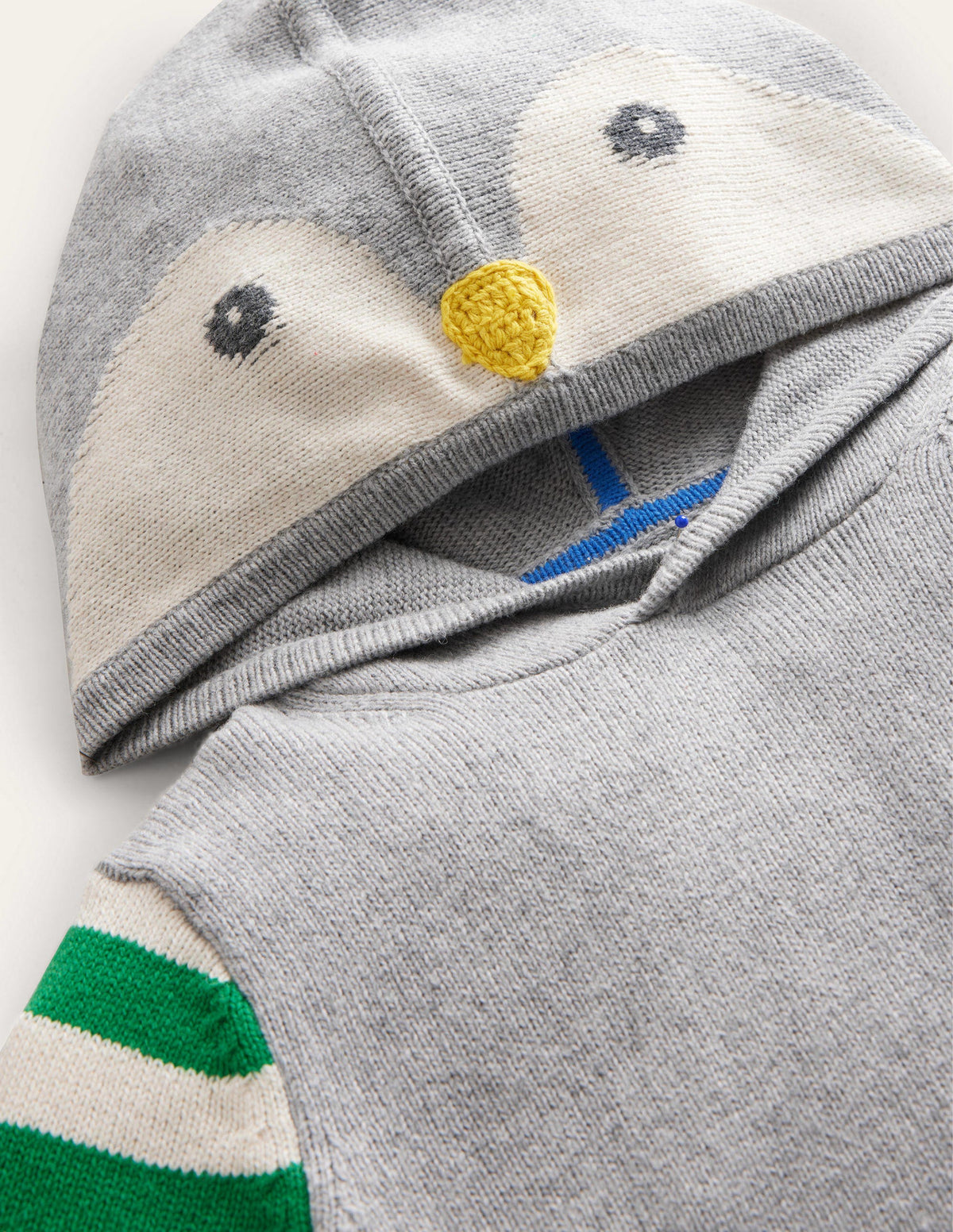 Penguin Novelty Hoodie-Grey Marl Penguin-3