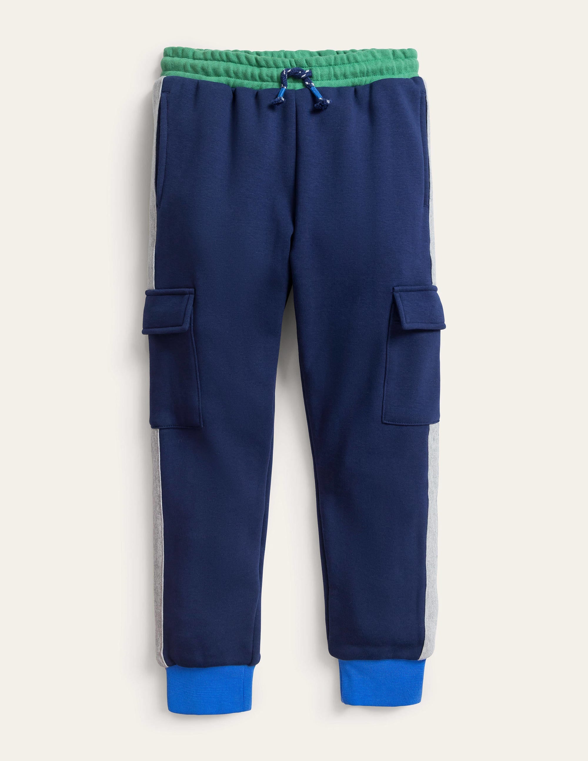 Colourblock Jogger-Deep Grass Green/College Navy - Image 1