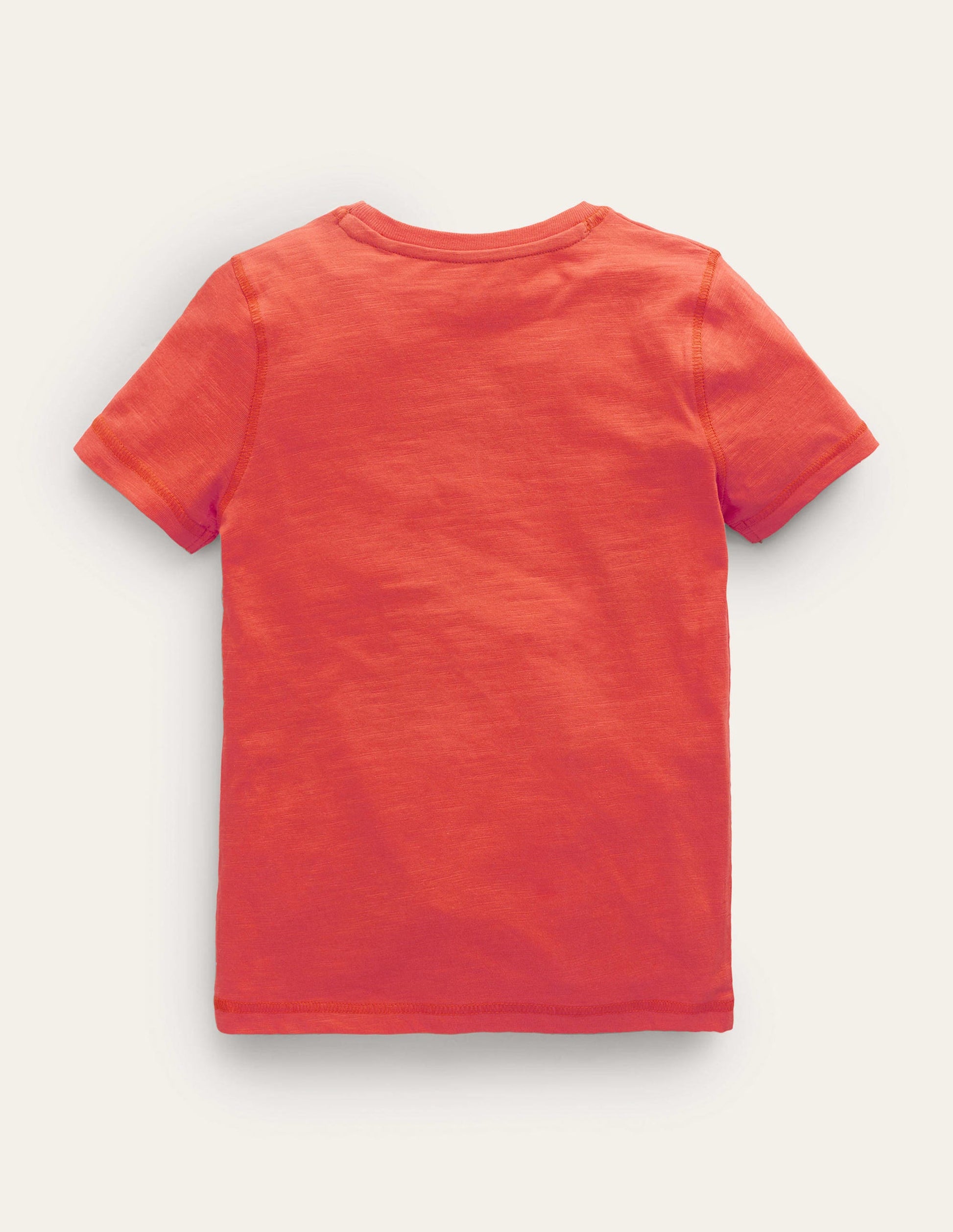 Washed Superstitch T-shirt-Mandarin Orange Dinosaur-2