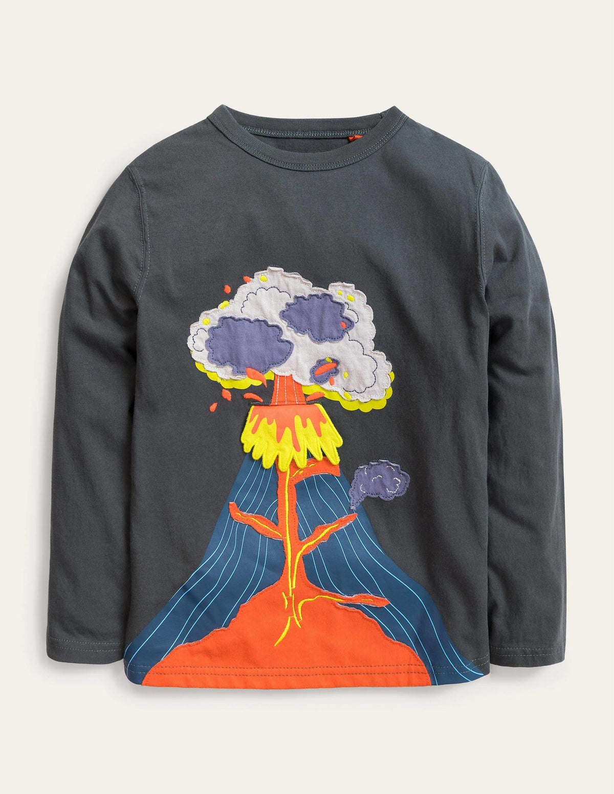 Lift-the Flap T-shirt-Smoke/Mandarin Red Volcano-1