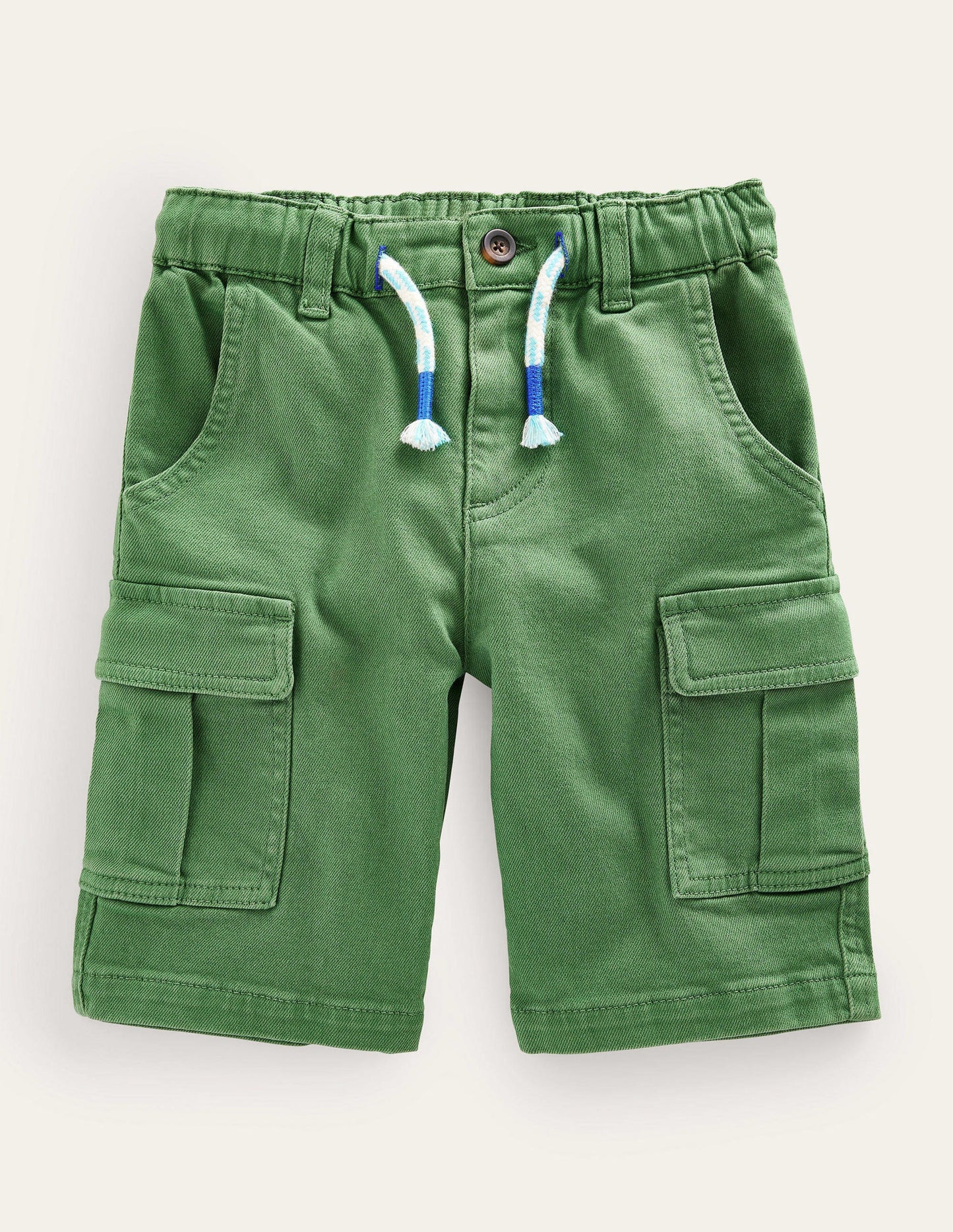 Garment Dye Cargo Shorts-Safari Green