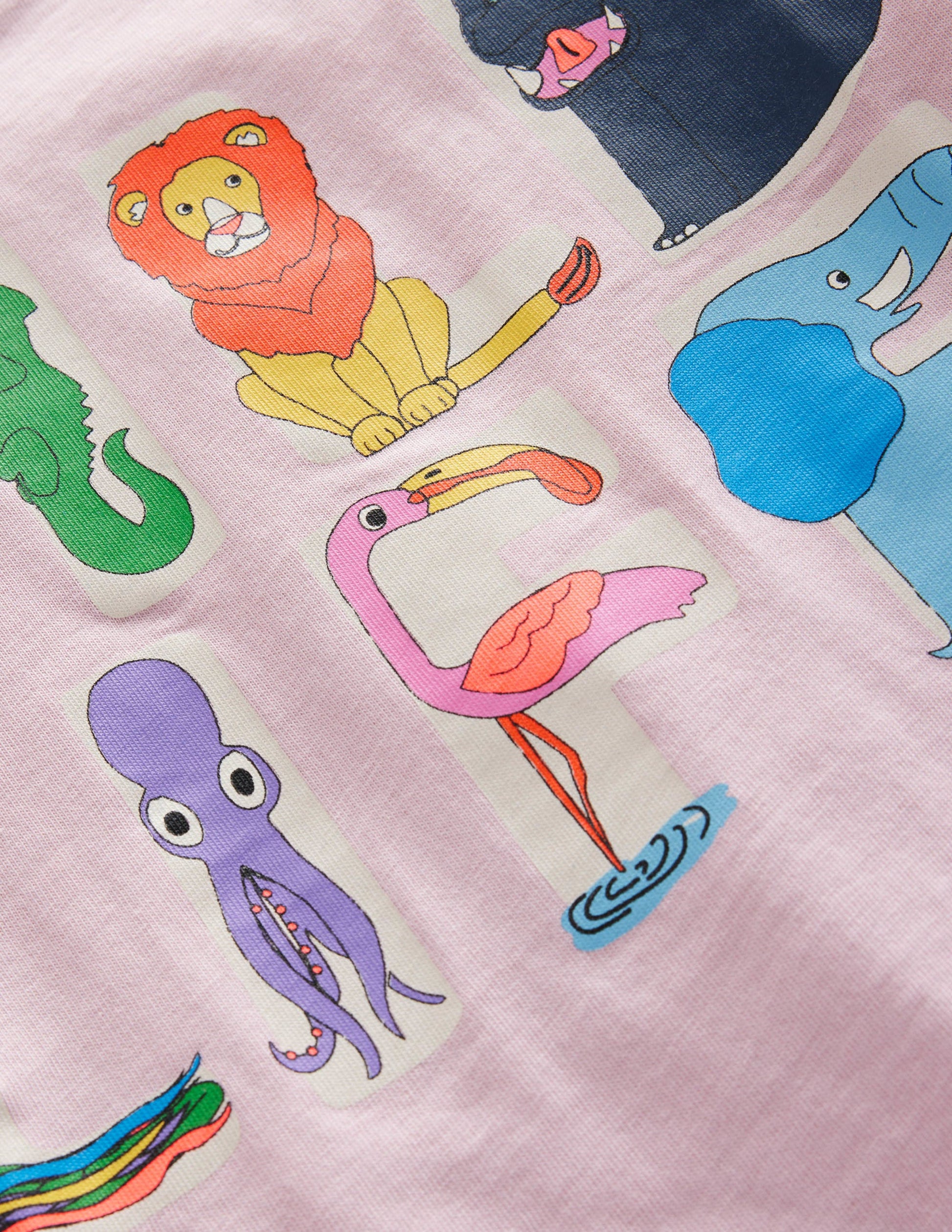 Graphic T-shirt-French Pink Wildlife-3