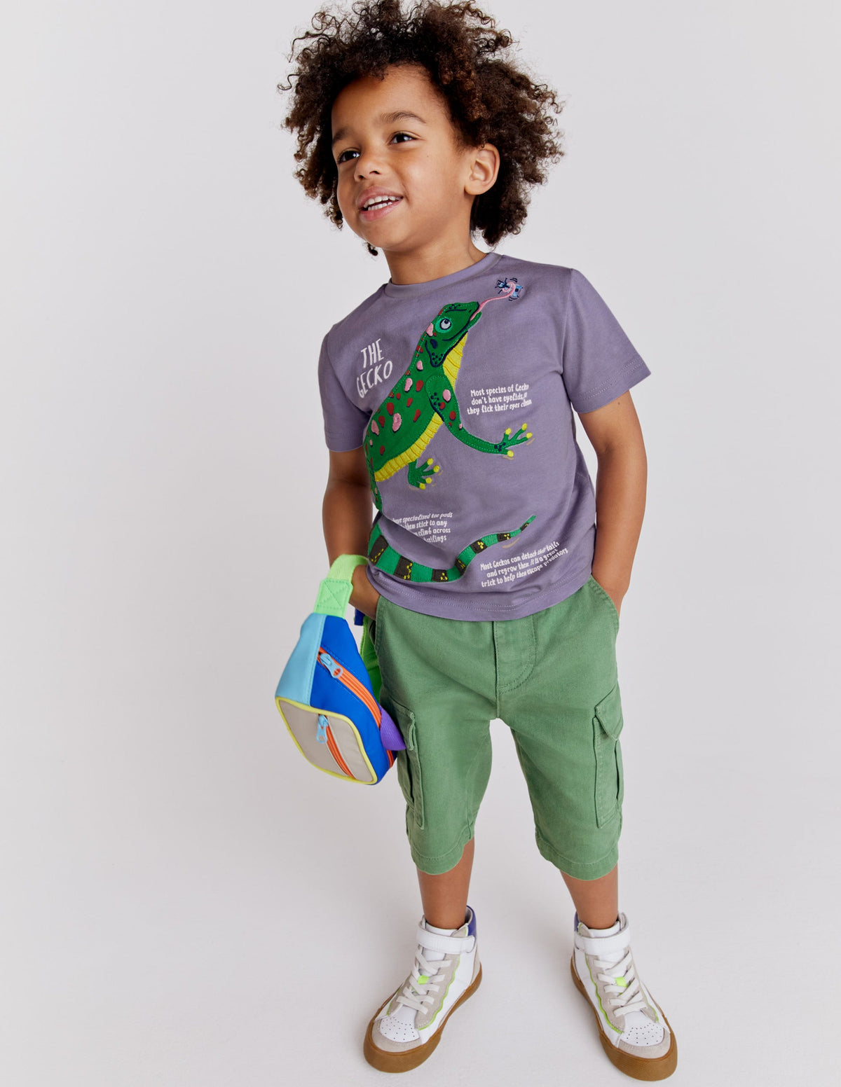 Animal Facts T-shirt-Misty Lavender Lizard-8