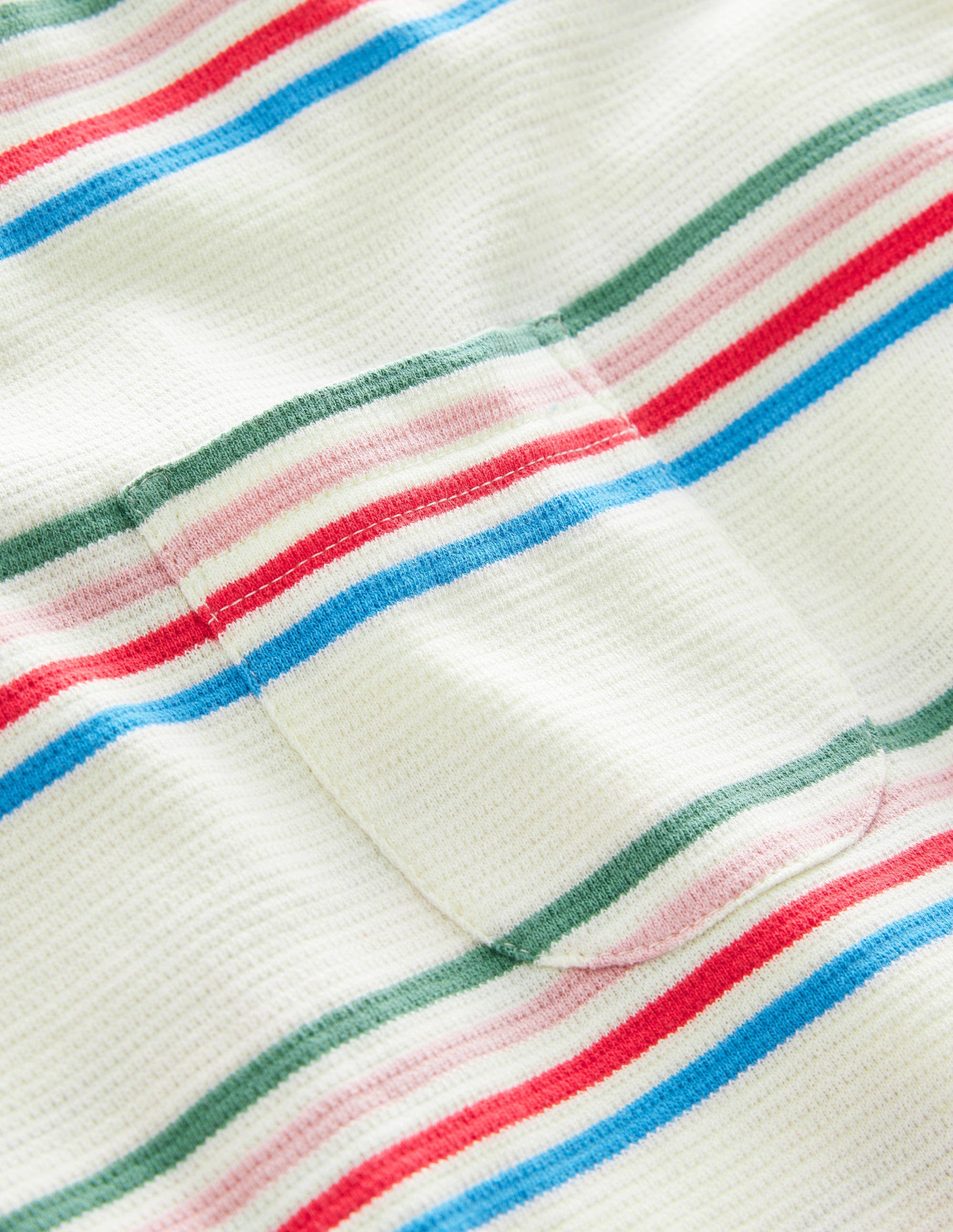 Long Sleeve Textured T-shirt-Ivory/Csarite/Surf - Image 3