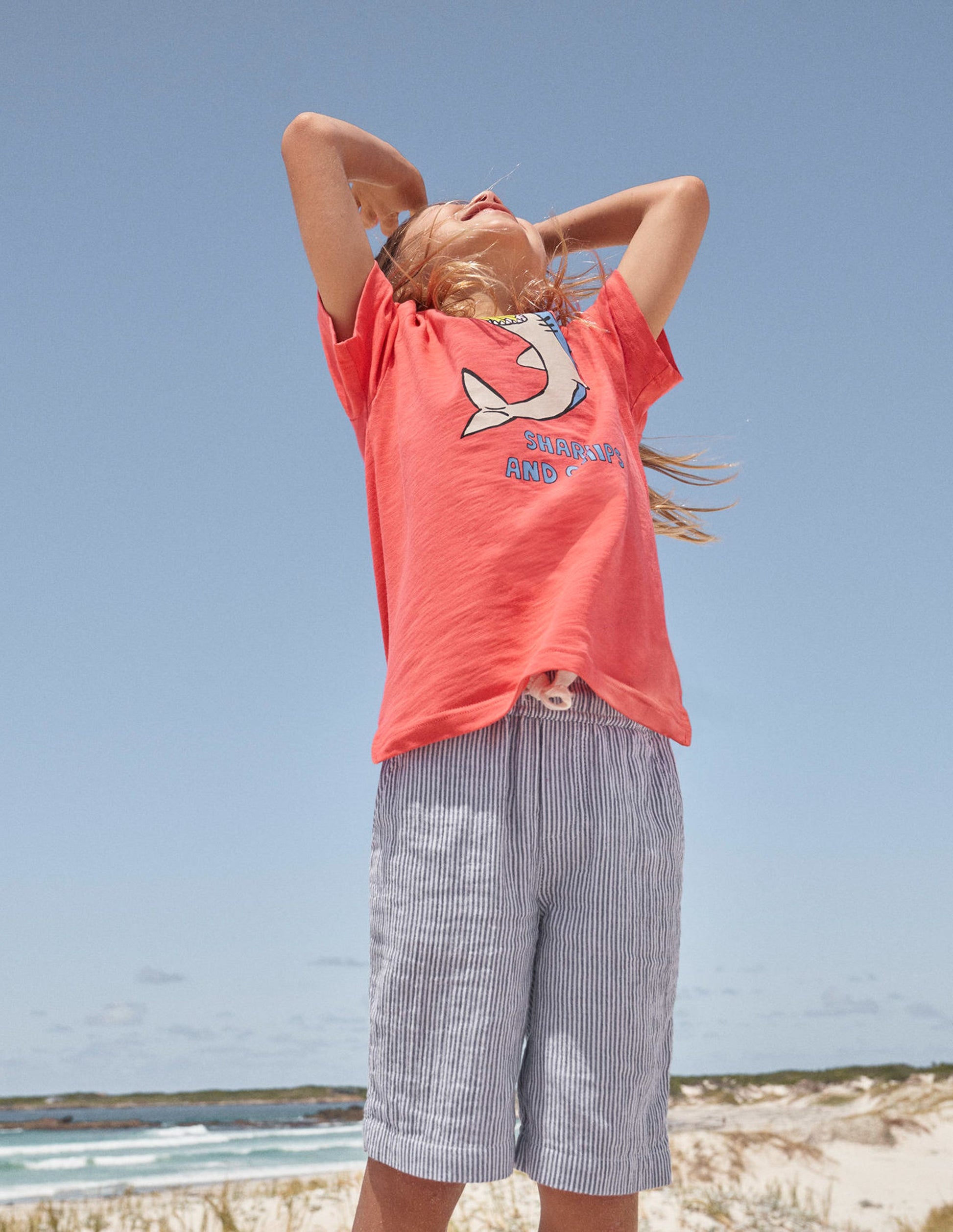 Drawstring Vacation Shorts-College Navy Ticking-4