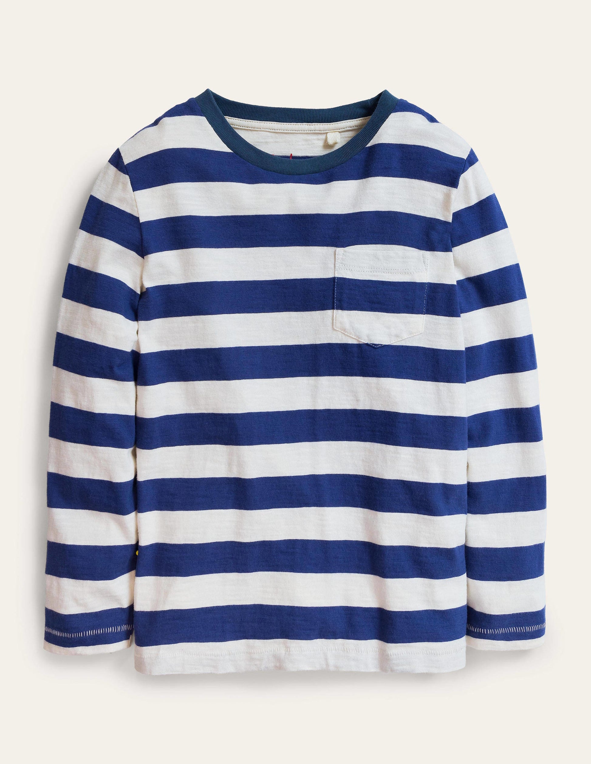 Long-sleeved Washed T-shirt-Starboard/Vanilla Pod-1