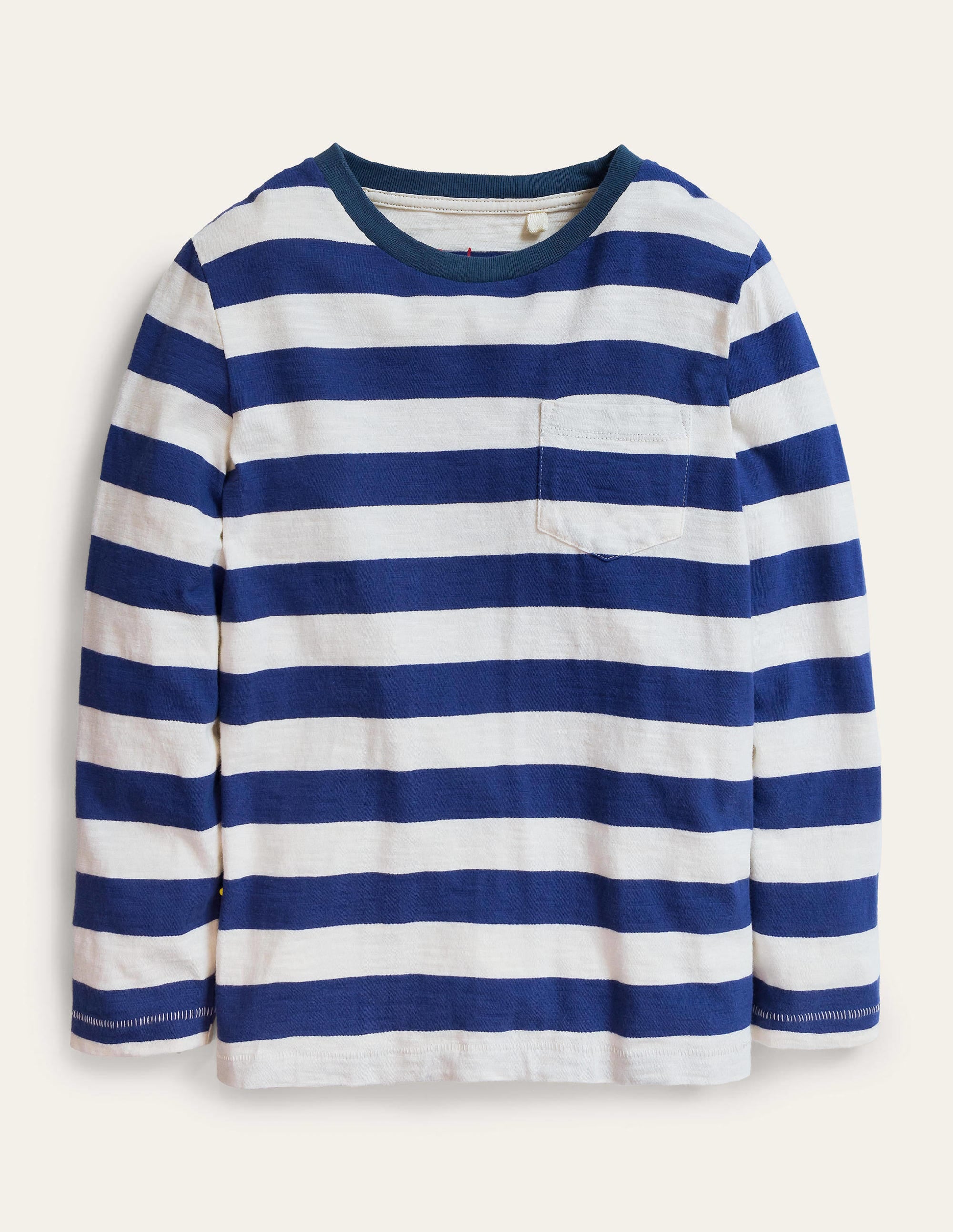 Long-sleeved Washed T-shirt-Starboard/Vanilla Pod - Image 1