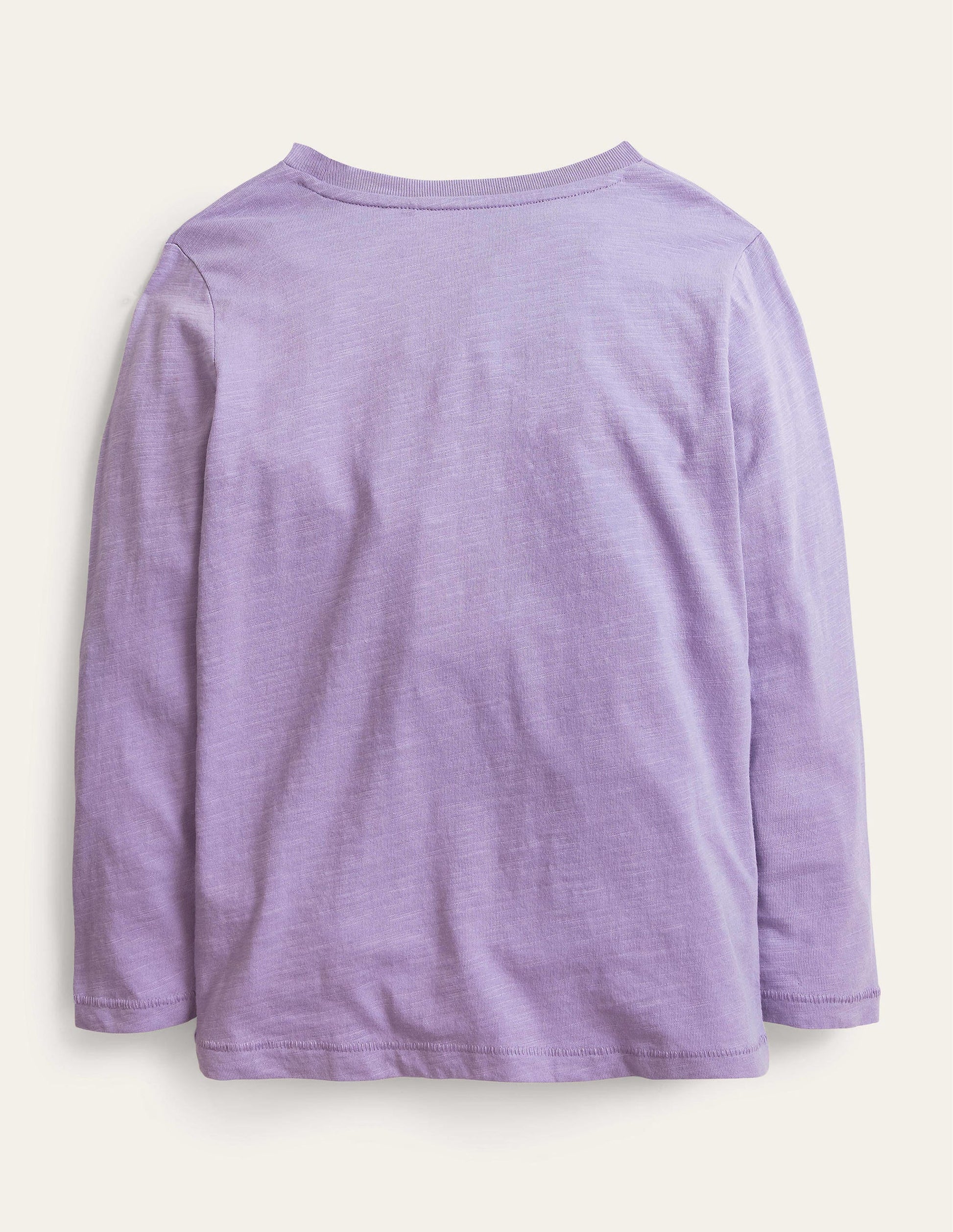 Long-sleeved Washed T-shirt-Misty Lavendar Purple-2