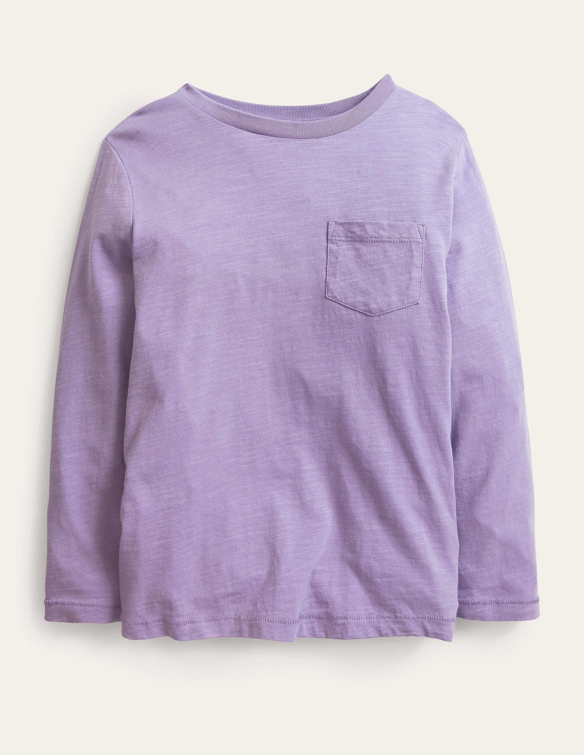 Long-sleeved Washed T-shirt-Misty Lavendar Purple - Image 1