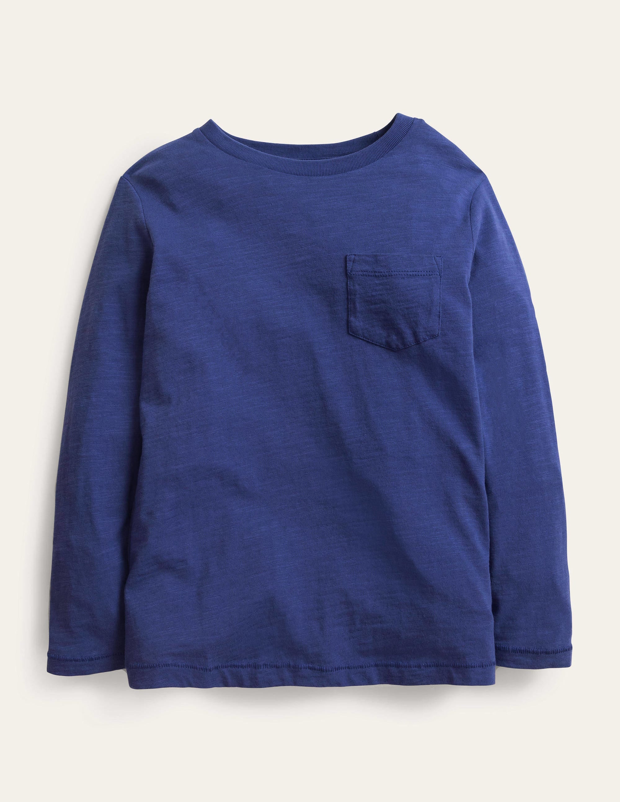 Long-sleeved Washed T-shirt-Starboard Blue - Image 1