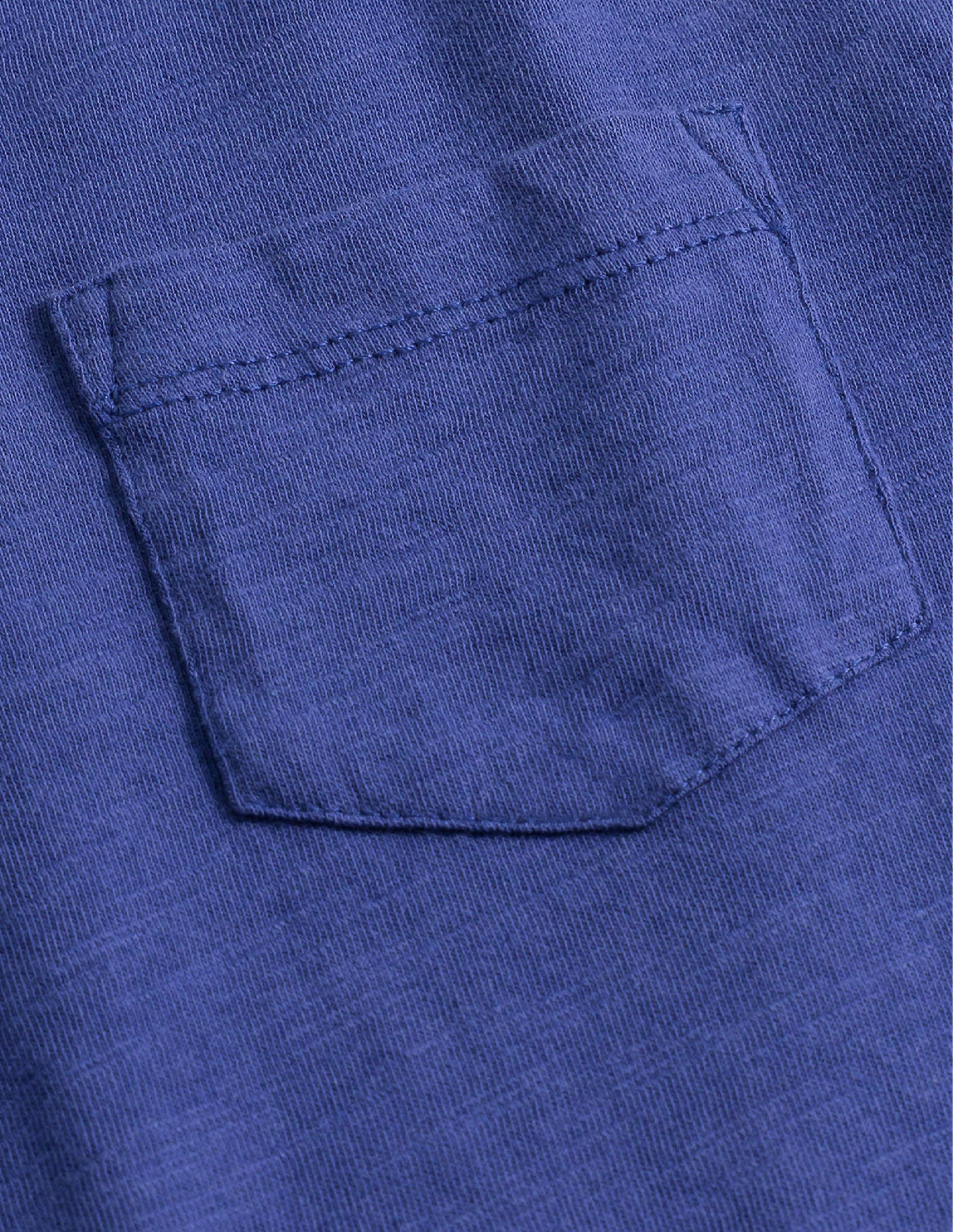 Long-sleeved Washed T-shirt-Starboard Blue-3