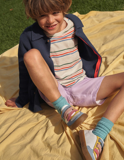 Knitted Button Through Jacket-College Navy-5