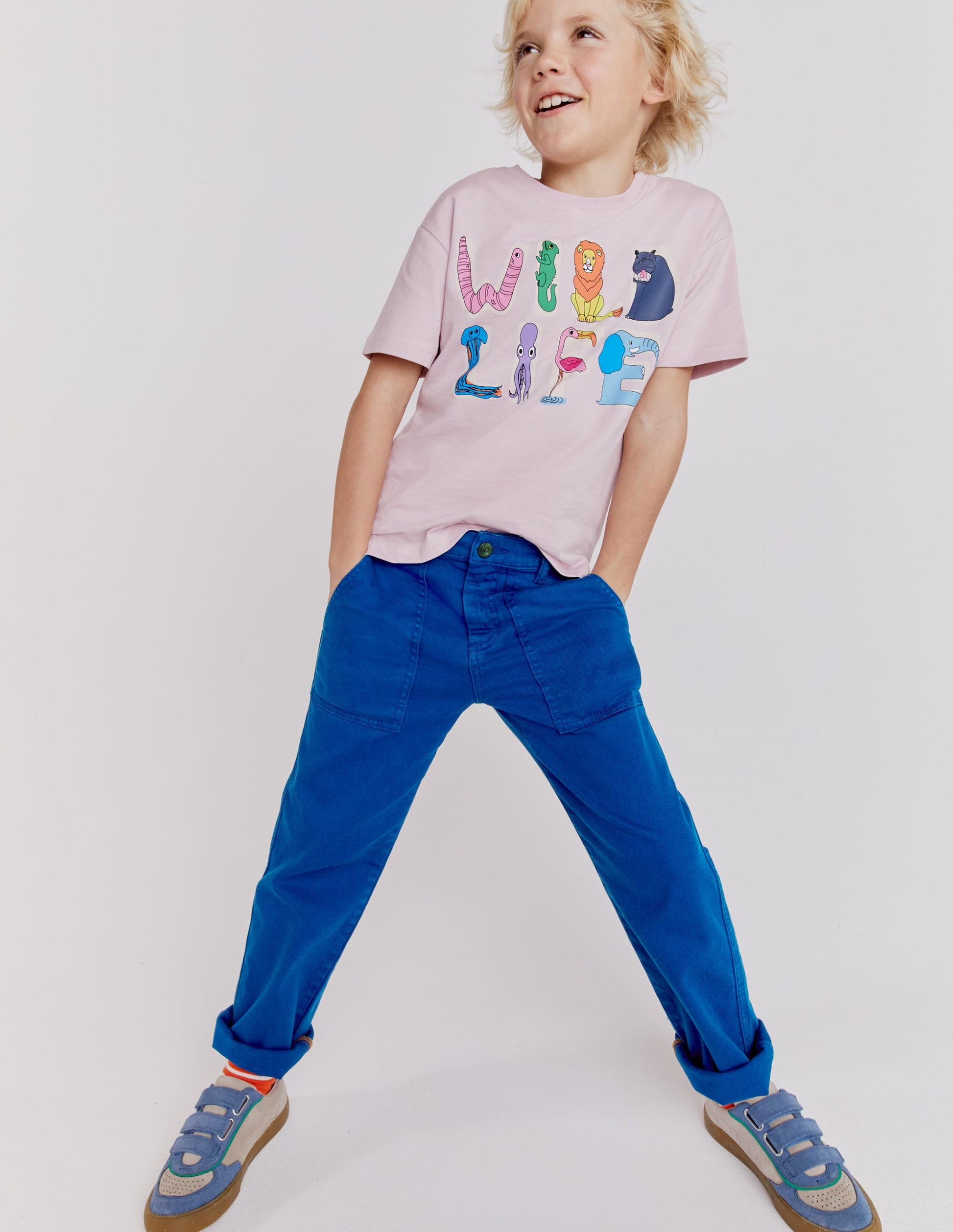 Chino Stretch Pants-Washed Brilliant Blue-4