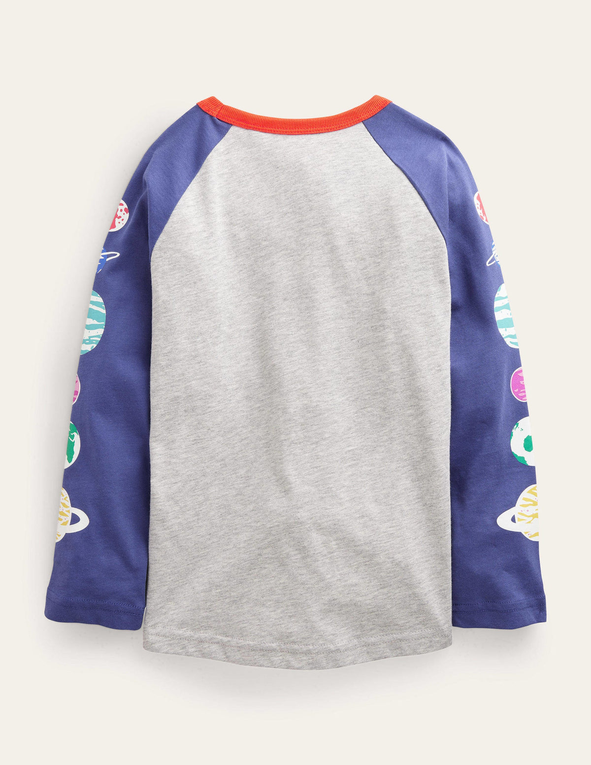 Glow Raglan T-shirt-Grey Marl/Starboard Planets - Image 2
