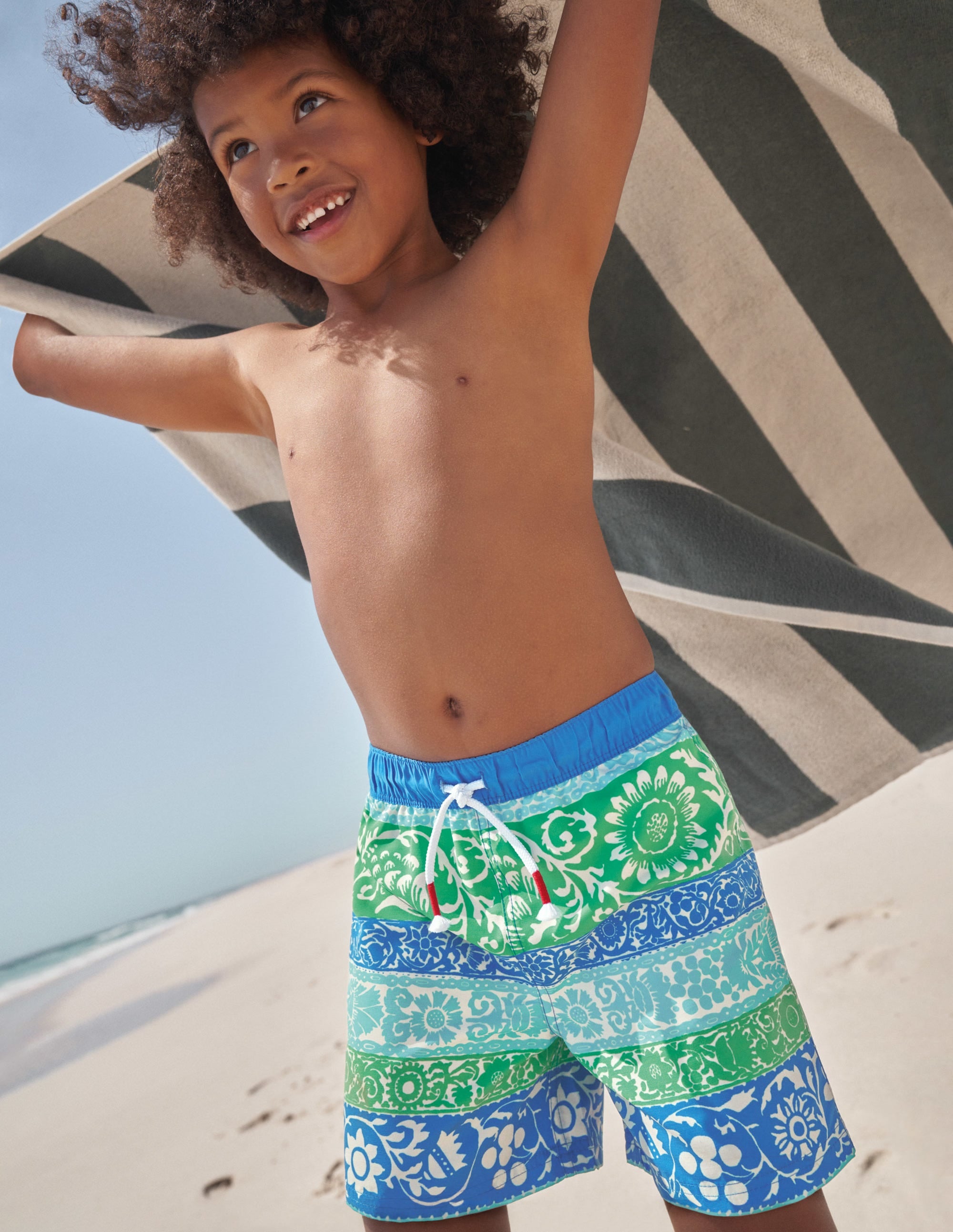 Swim Shorts-Multi Colour Stripe - Image 4