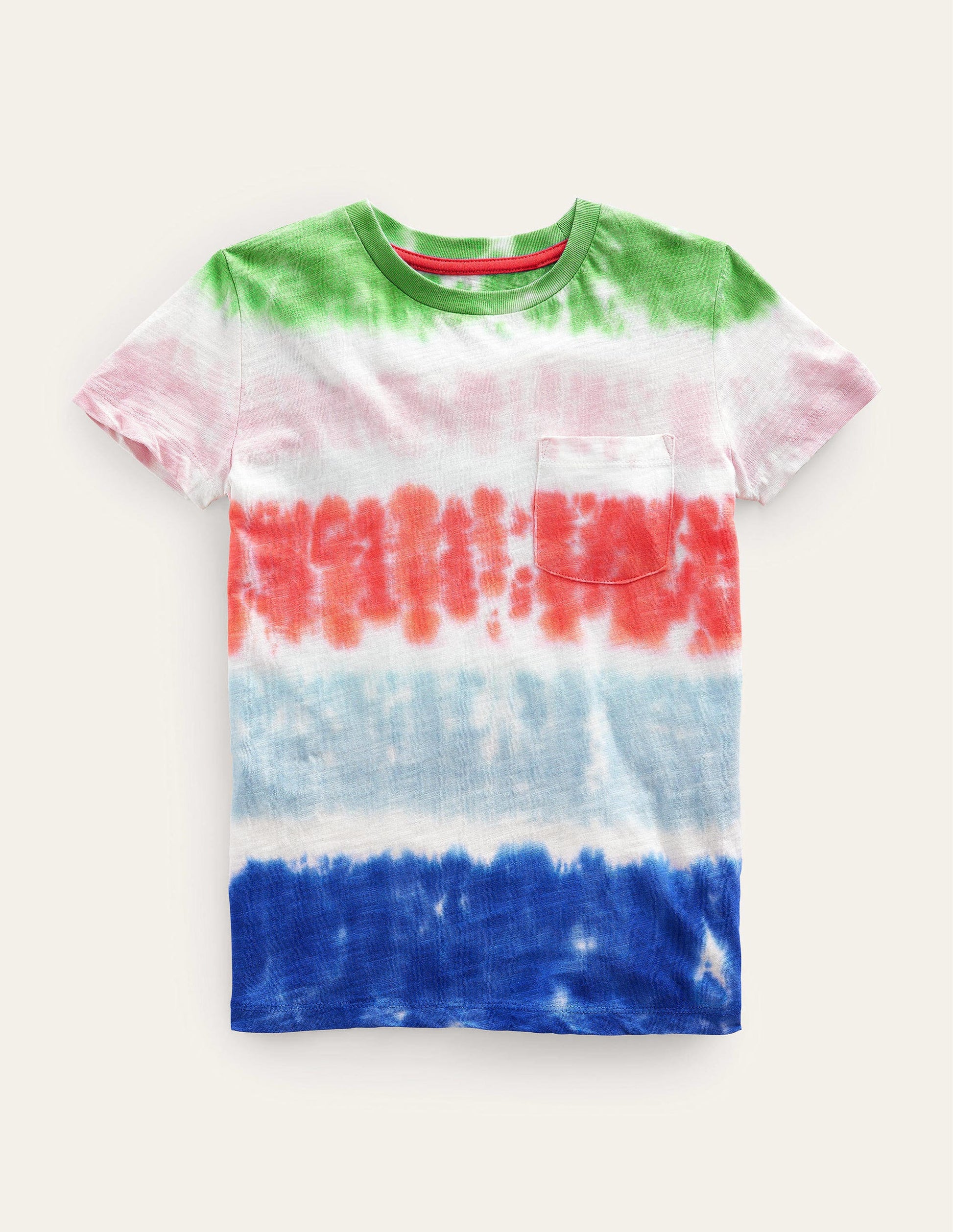 Printed Washed Slub T-shirt-Jam/Penzance/Safari Green-1