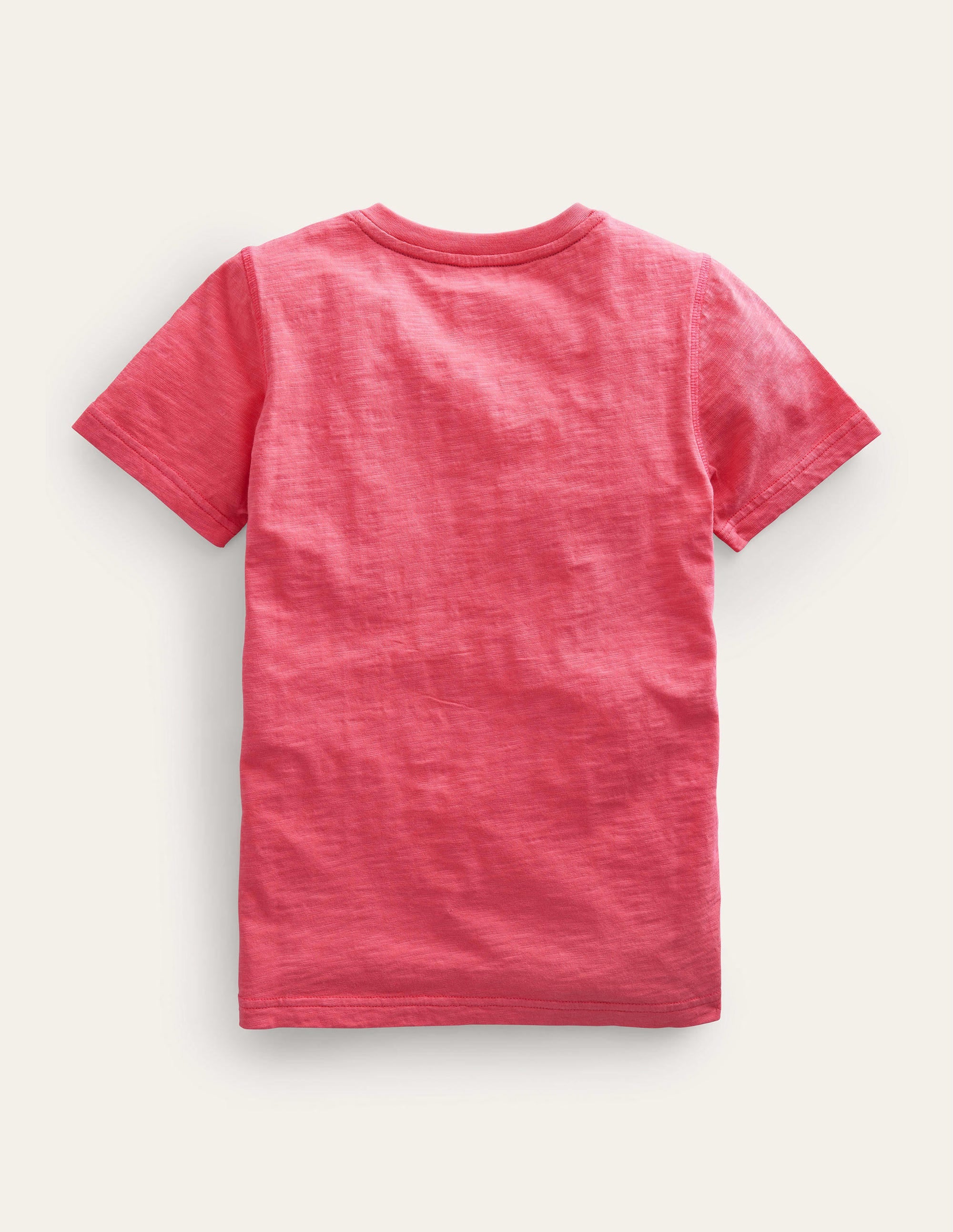 Washed Cotton Henley T-shirt-Lollipop Pink - Image 2