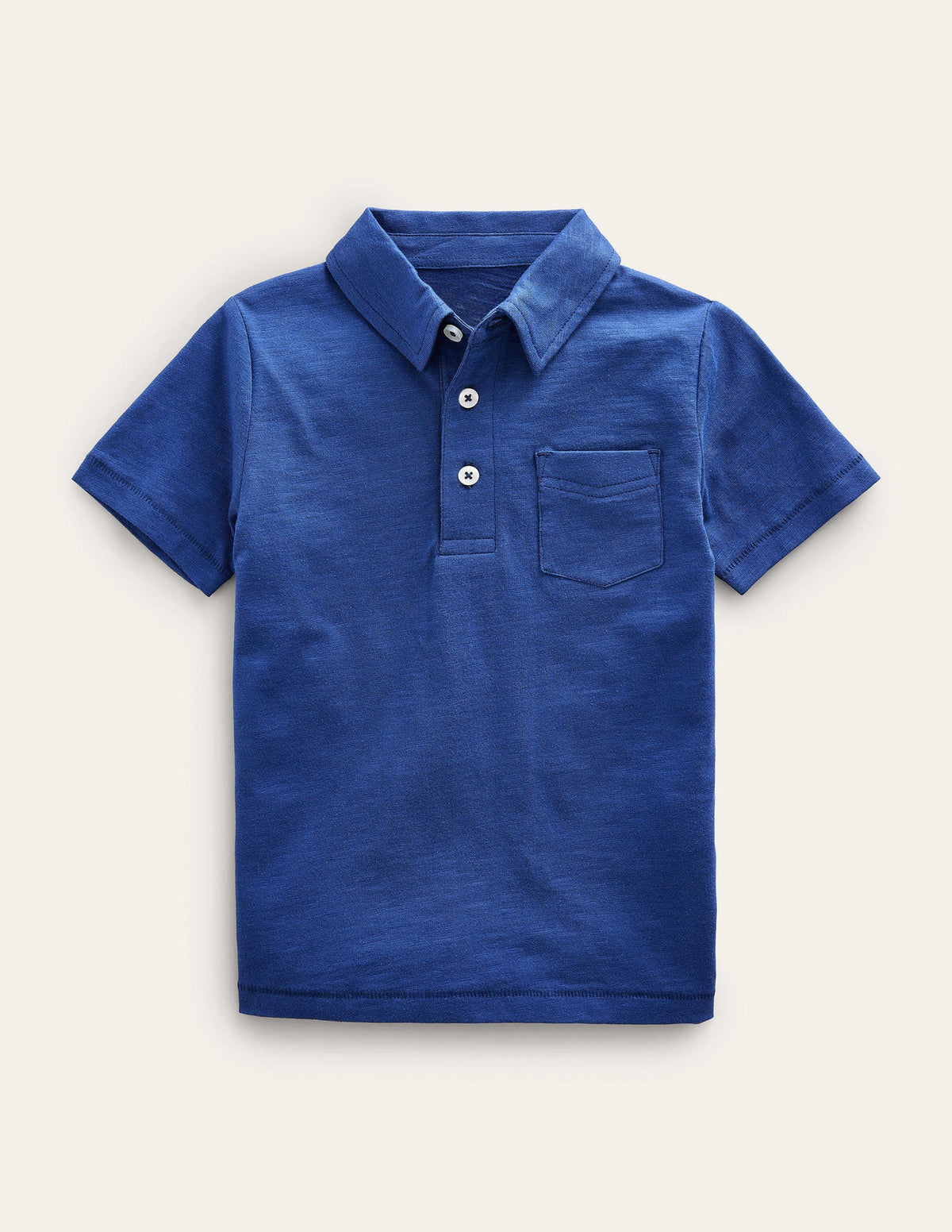 Slub Polo Shirt-Starboard Blue - Image 1