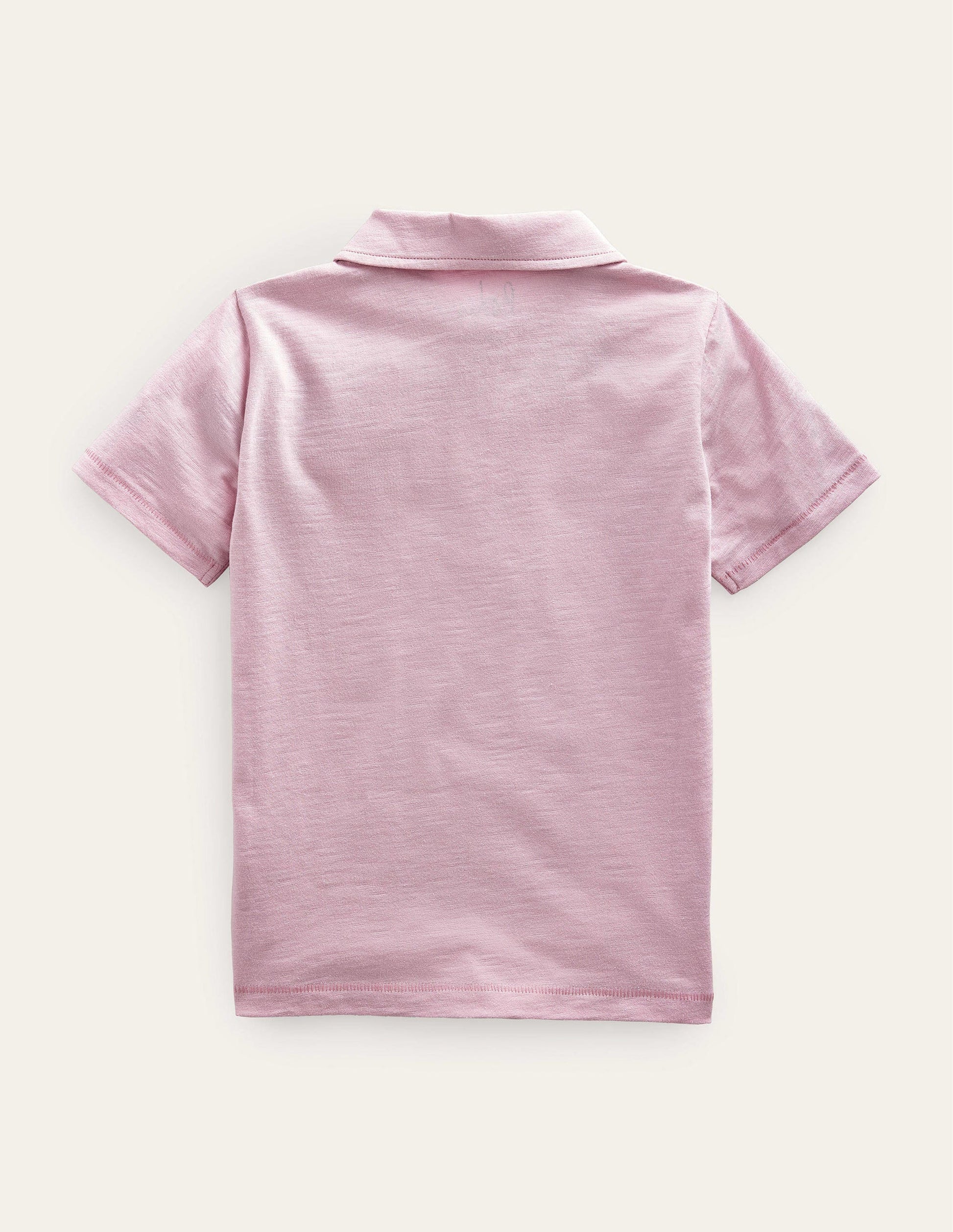 Slub Polo Shirt-Pink-2