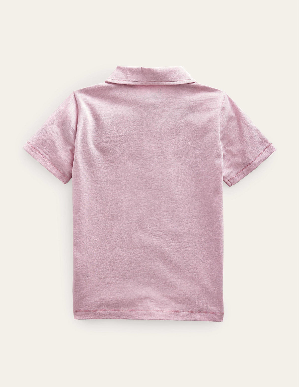 Slub Polo Shirt-Pink - Image 2