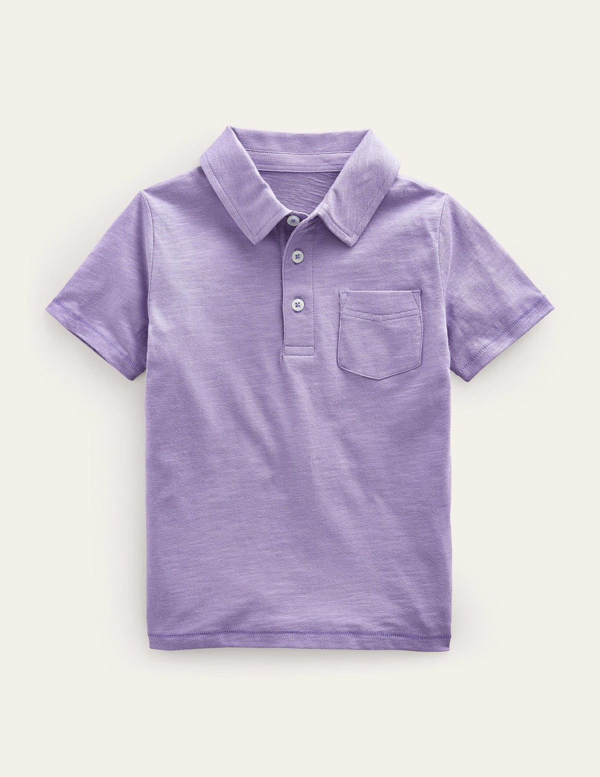 Slub Polo Shirt-Misty Lavender-1