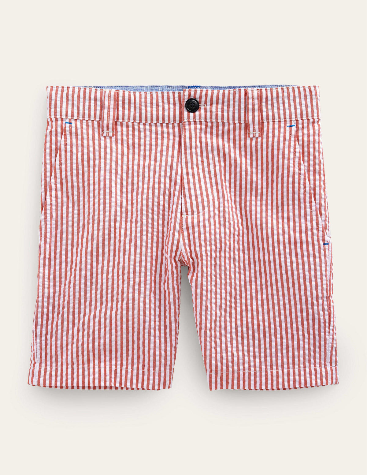Seersucker Shorts-Jam Red/Ivory Stripe-1