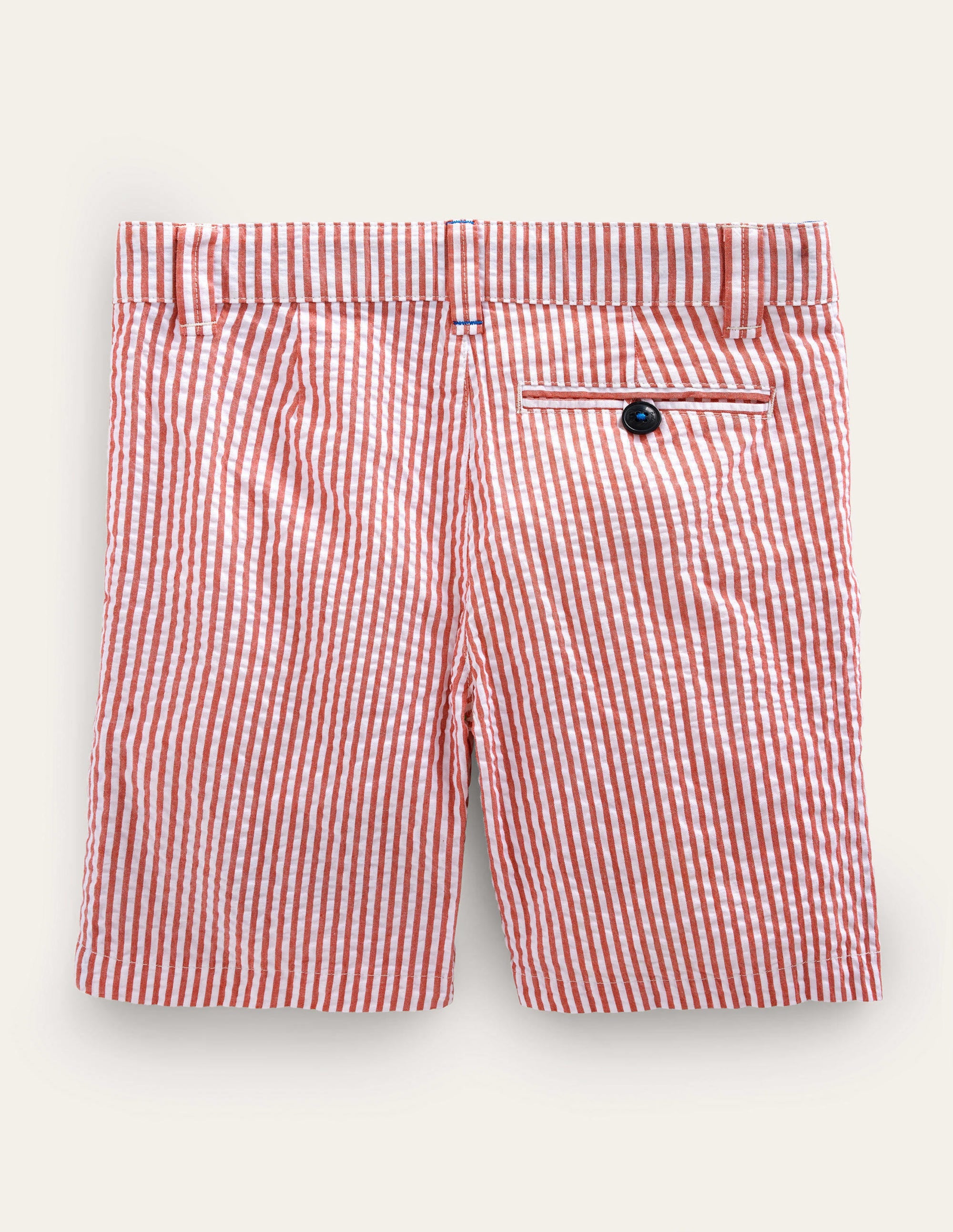Seersucker Shorts-Jam Red/Ivory Stripe - Image 2