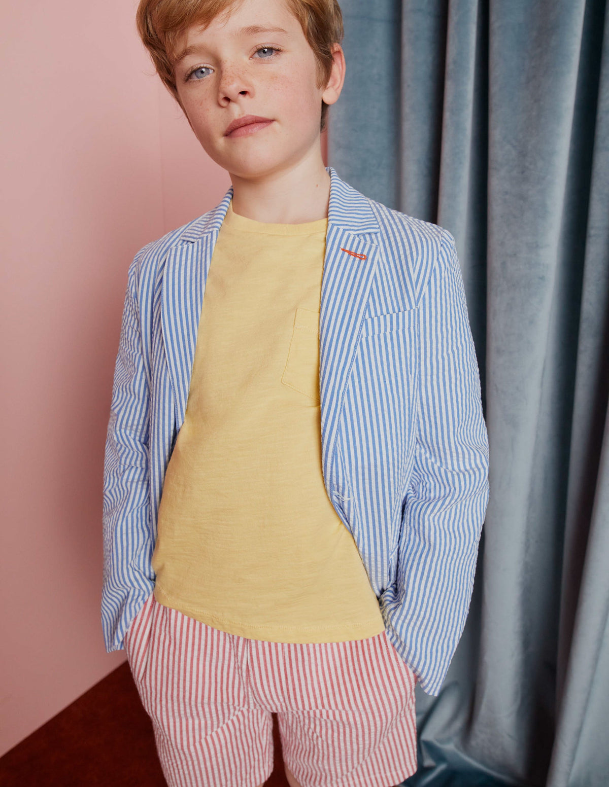 Seersucker Shorts-Jam Red/Ivory Stripe-6