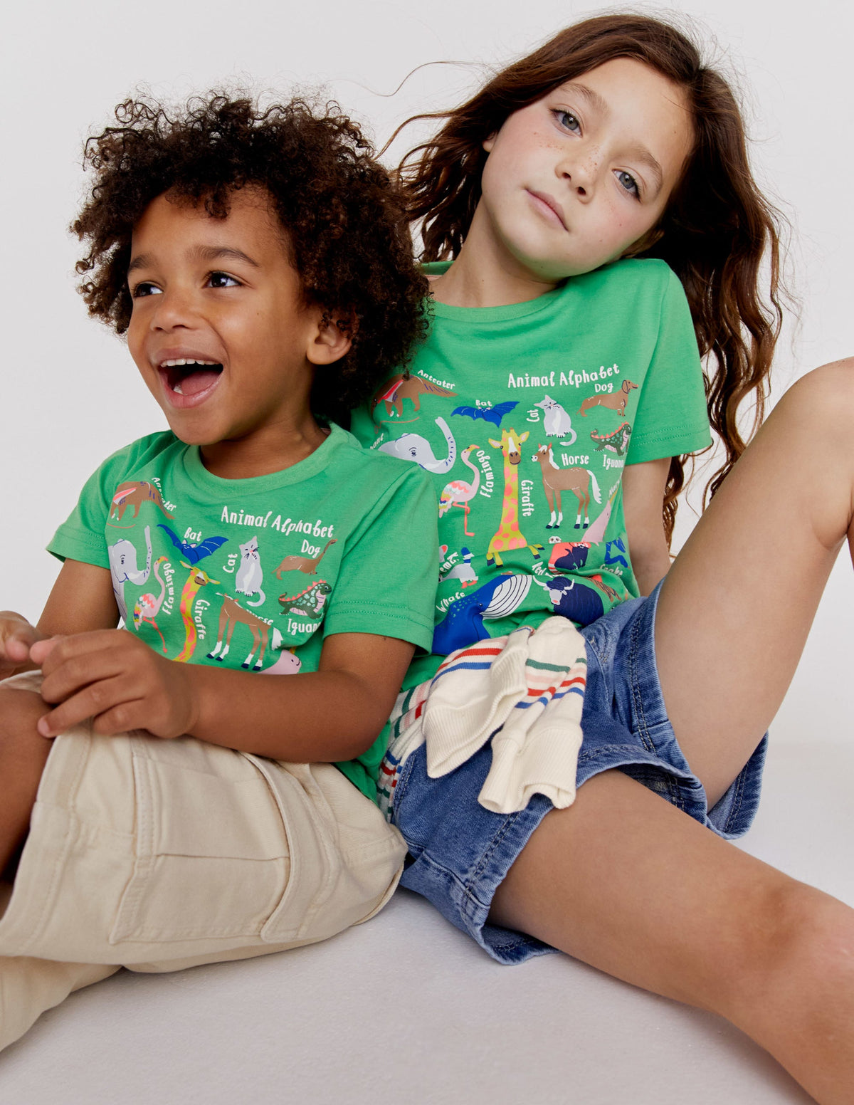 Animal Education T-shirt-Aloe Green Animal Alphabet - Image 7