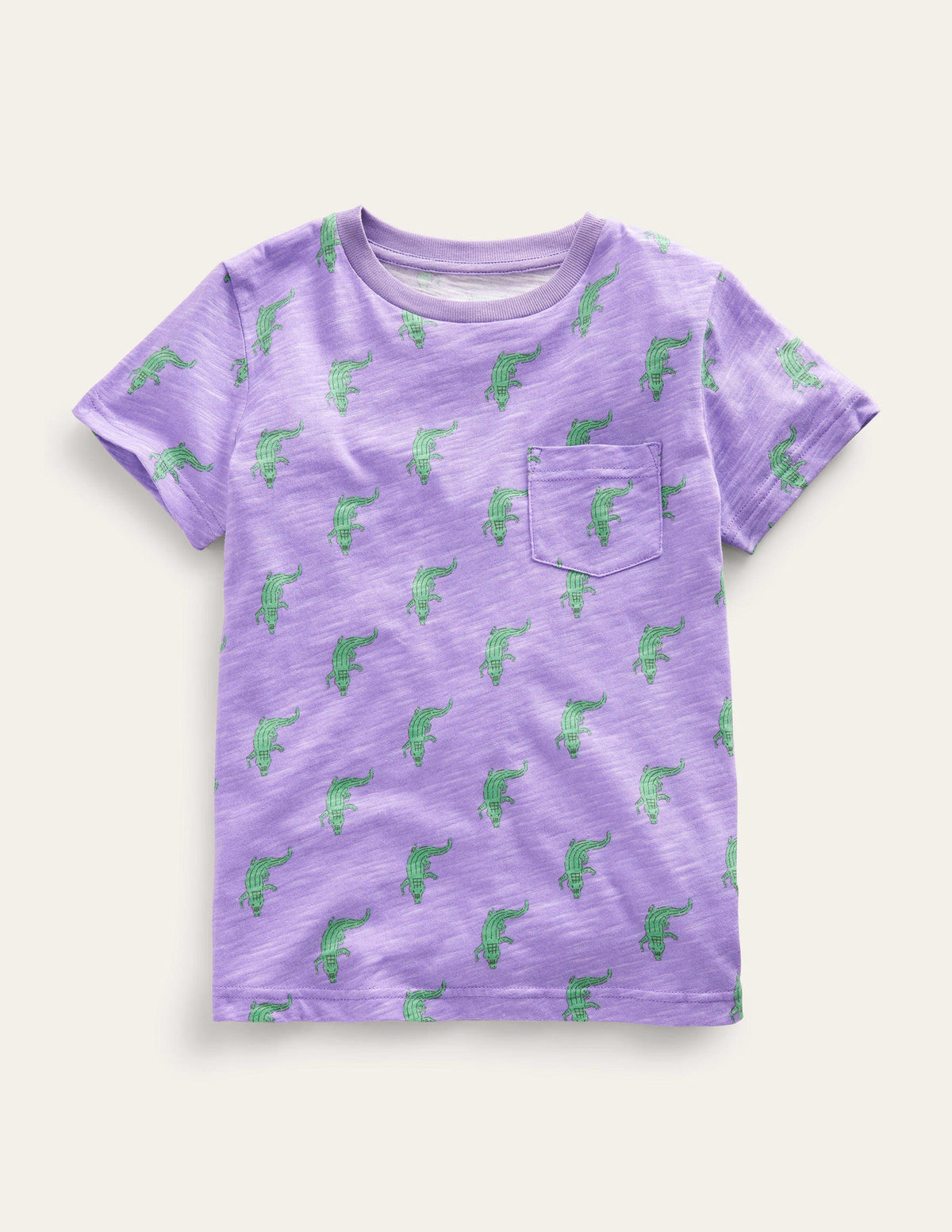 All-over Printed T-Shirt-Soft Lavender Purple Croc-1