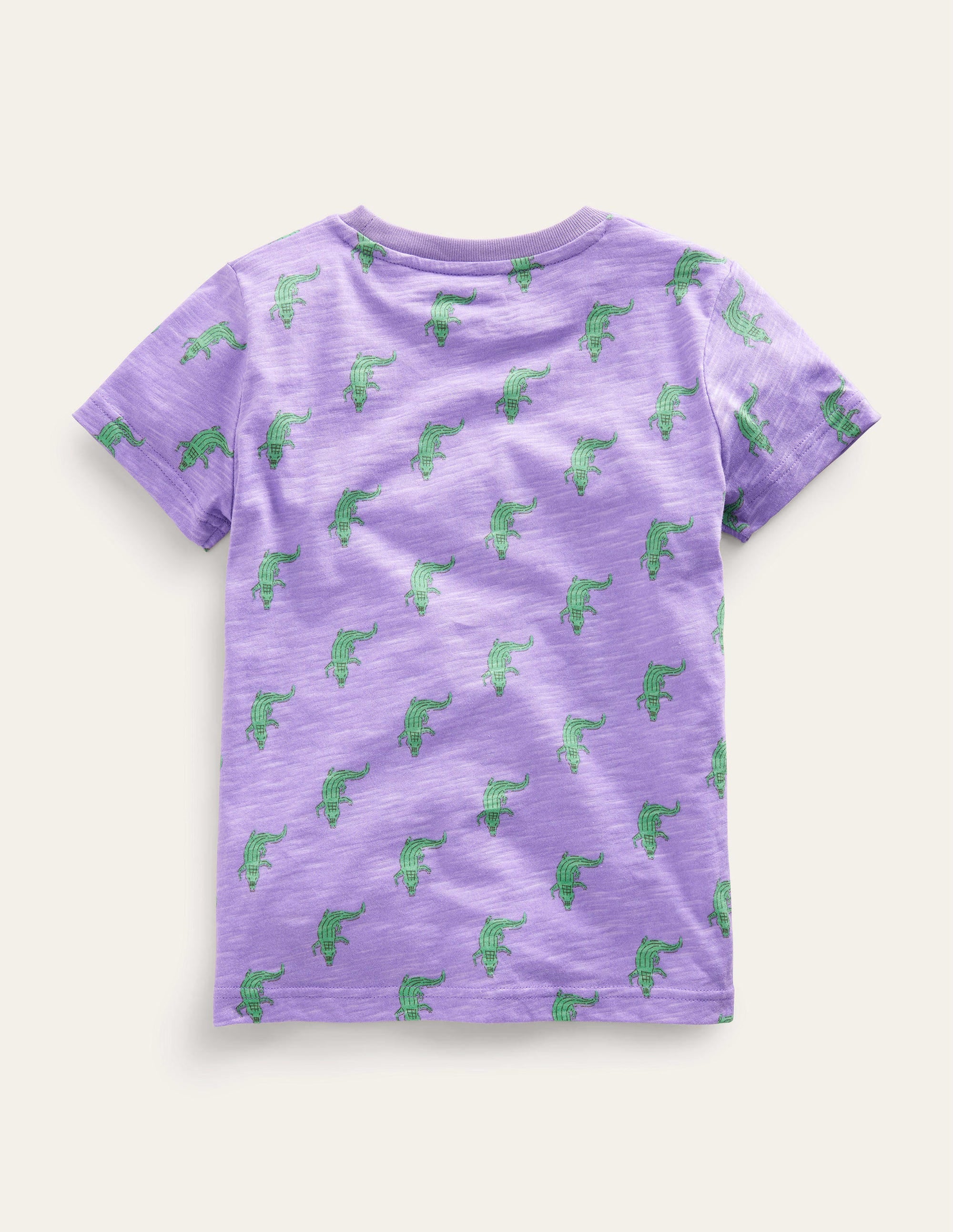 All-over Printed T-Shirt-Soft Lavender Purple Croc - Image 2