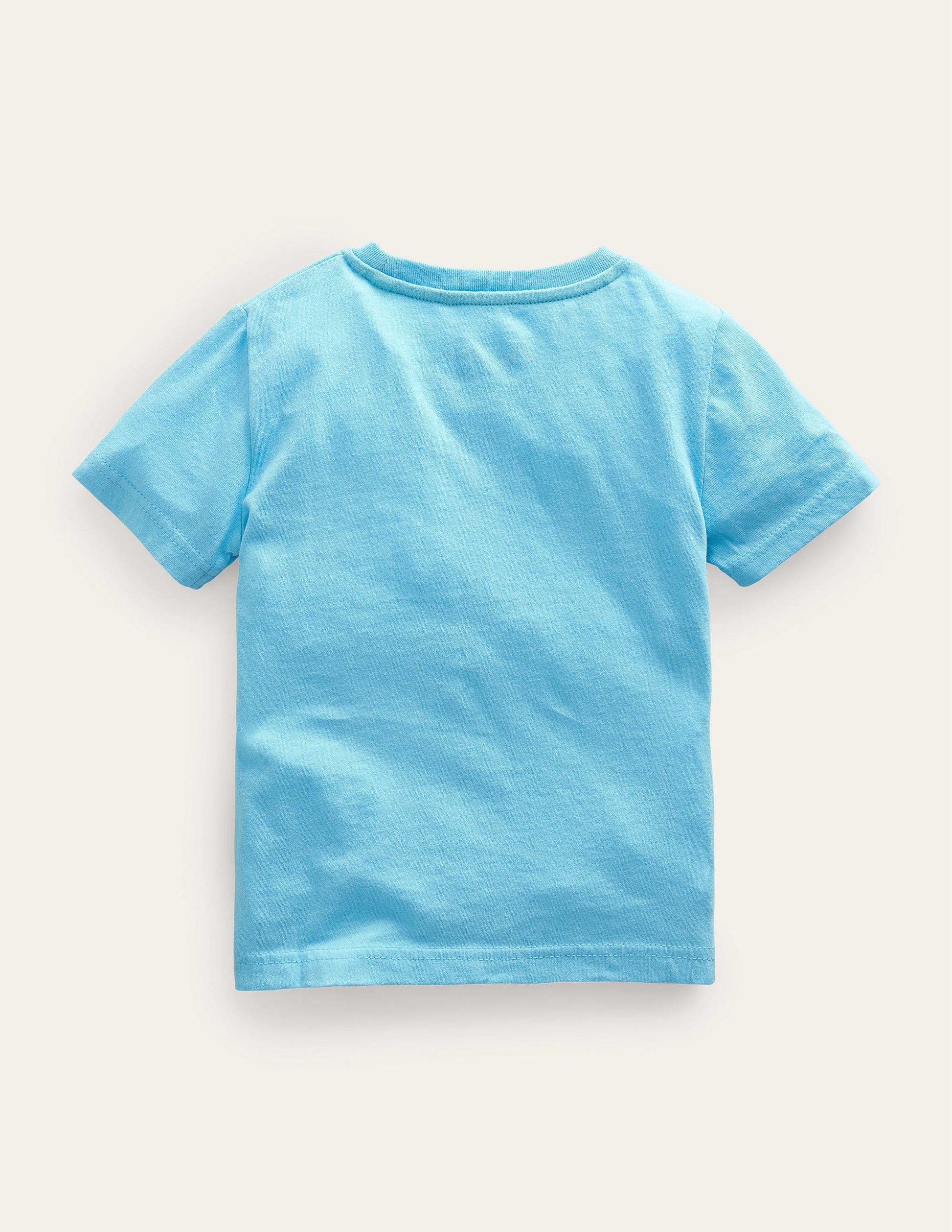 Transport Cotton T-Shirt-Aqua Blue Seaplane-2